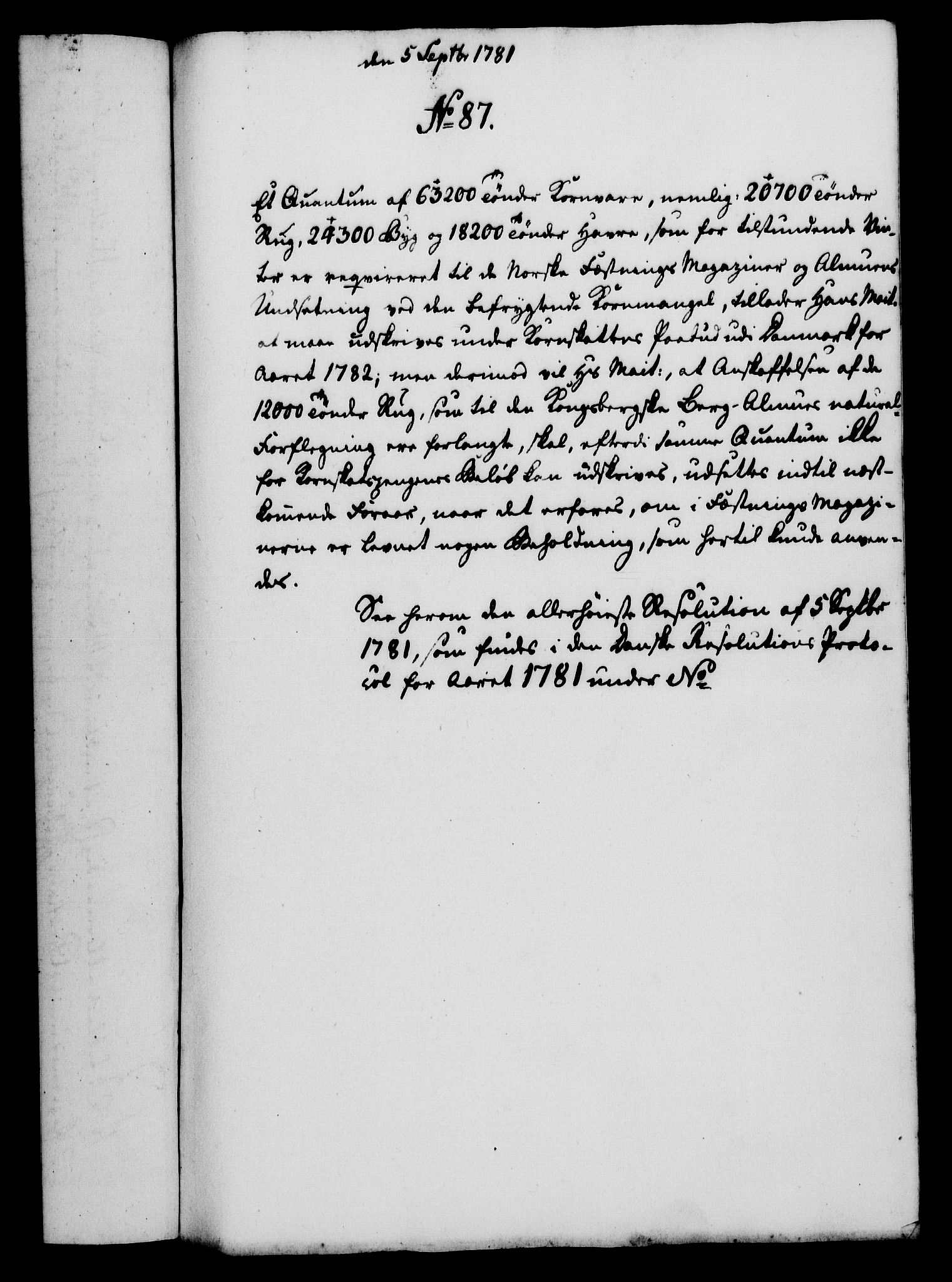 Rentekammeret, Kammerkanselliet, RA/EA-3111/G/Gf/Gfa/L0063: Norsk relasjons- og resolusjonsprotokoll (merket RK 52.63), 1781, p. 998