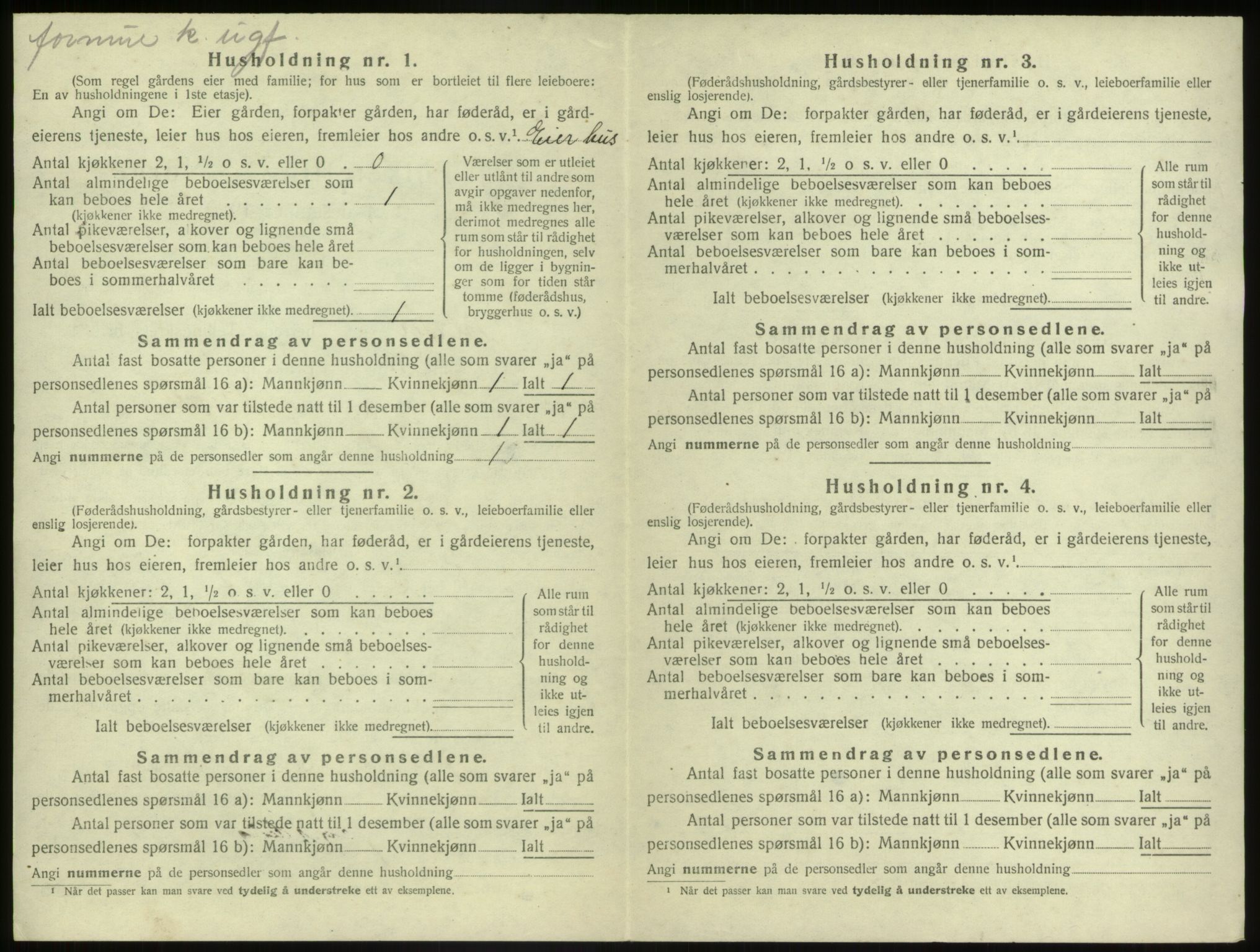 SAB, 1920 census for Jølster, 1920, p. 446