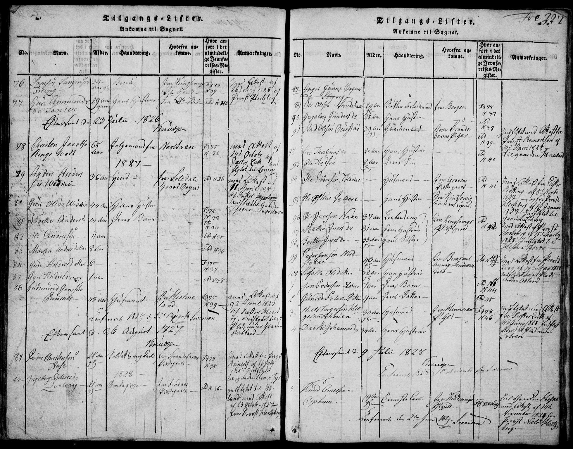 Skjold sokneprestkontor, SAST/A-101847/H/Ha/Hab/L0002: Parish register (copy) no. B 2 /1, 1815-1830, p. 327