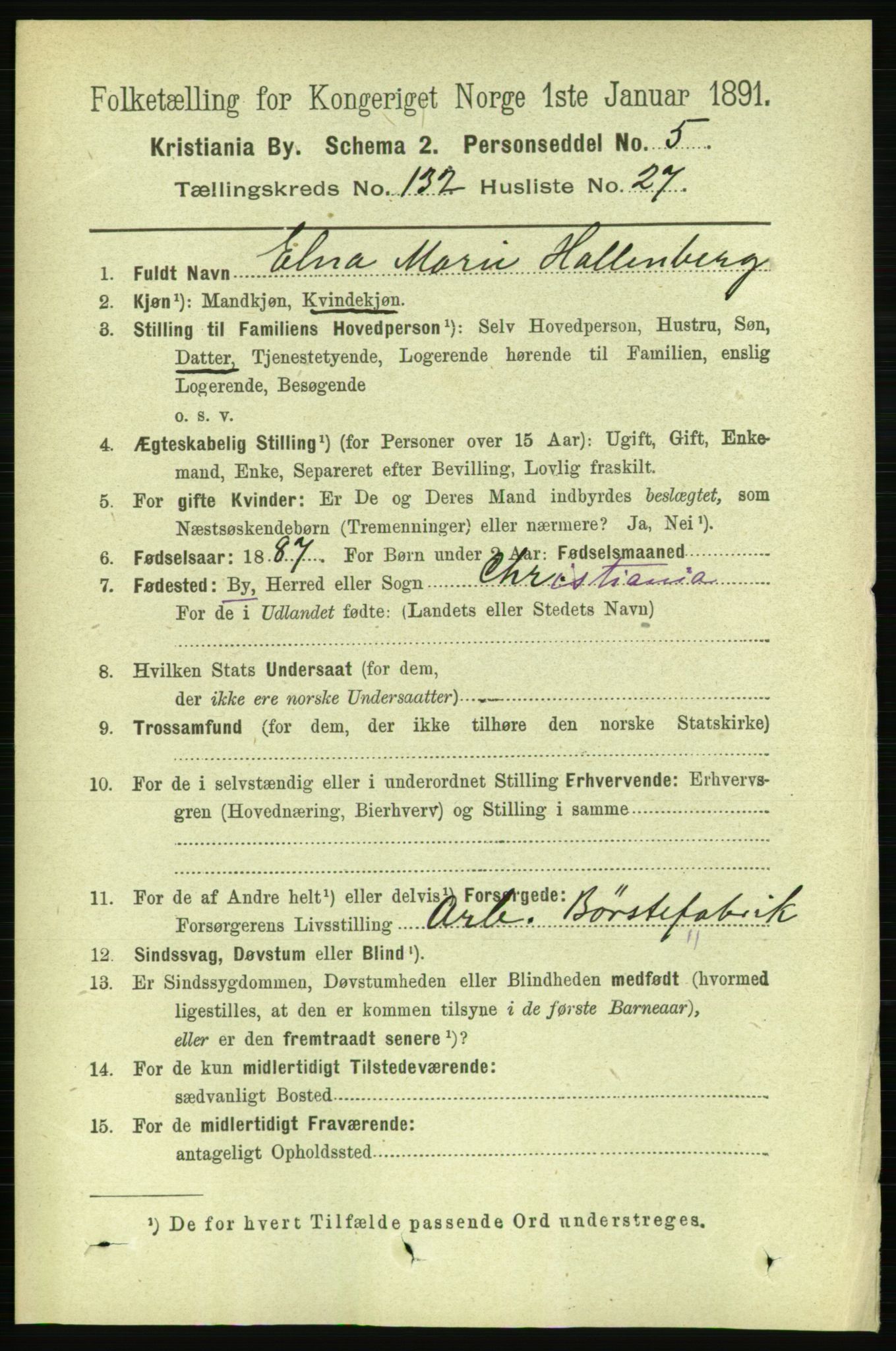 RA, 1891 census for 0301 Kristiania, 1891, p. 71776