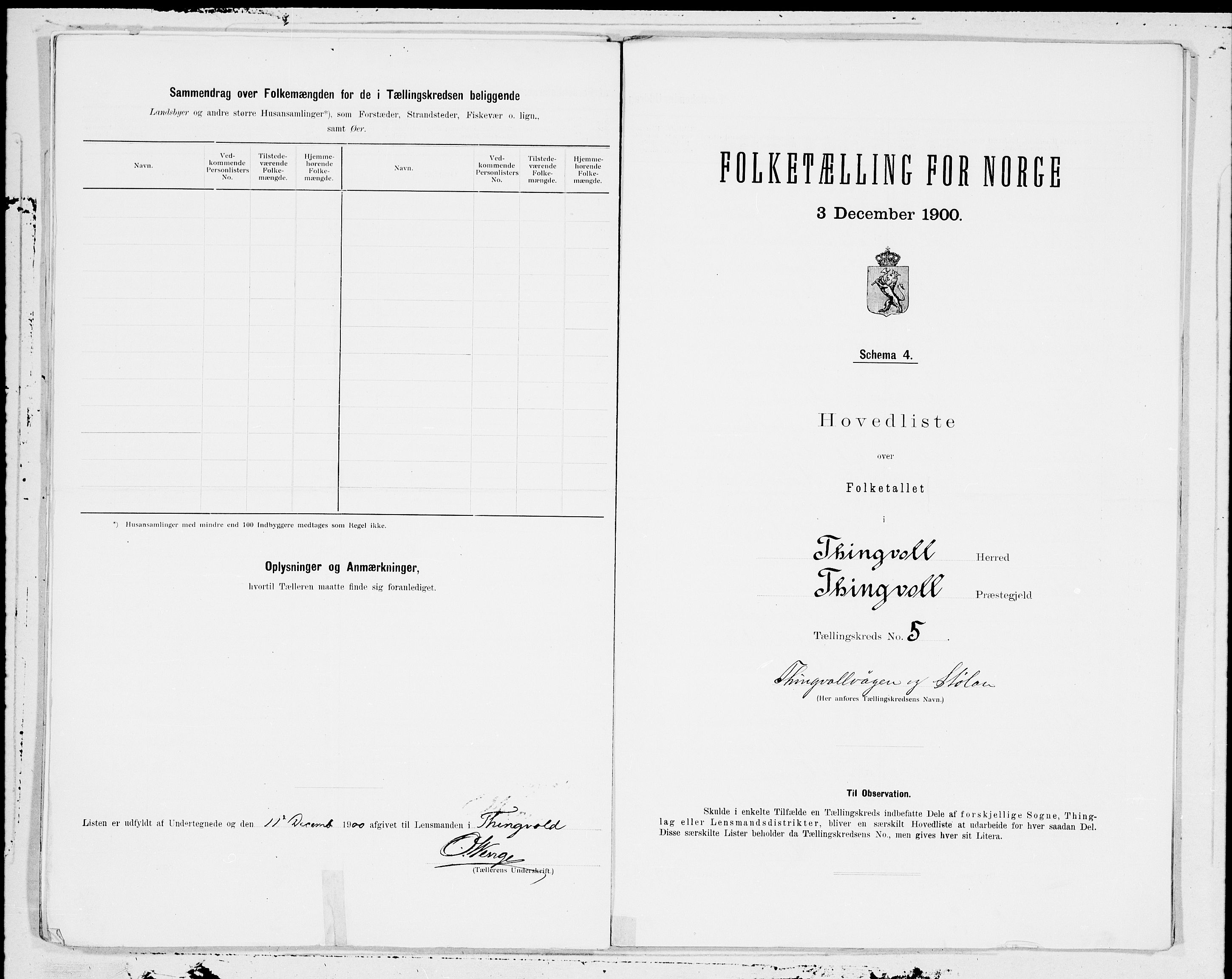 SAT, 1900 census for Tingvoll, 1900, p. 10