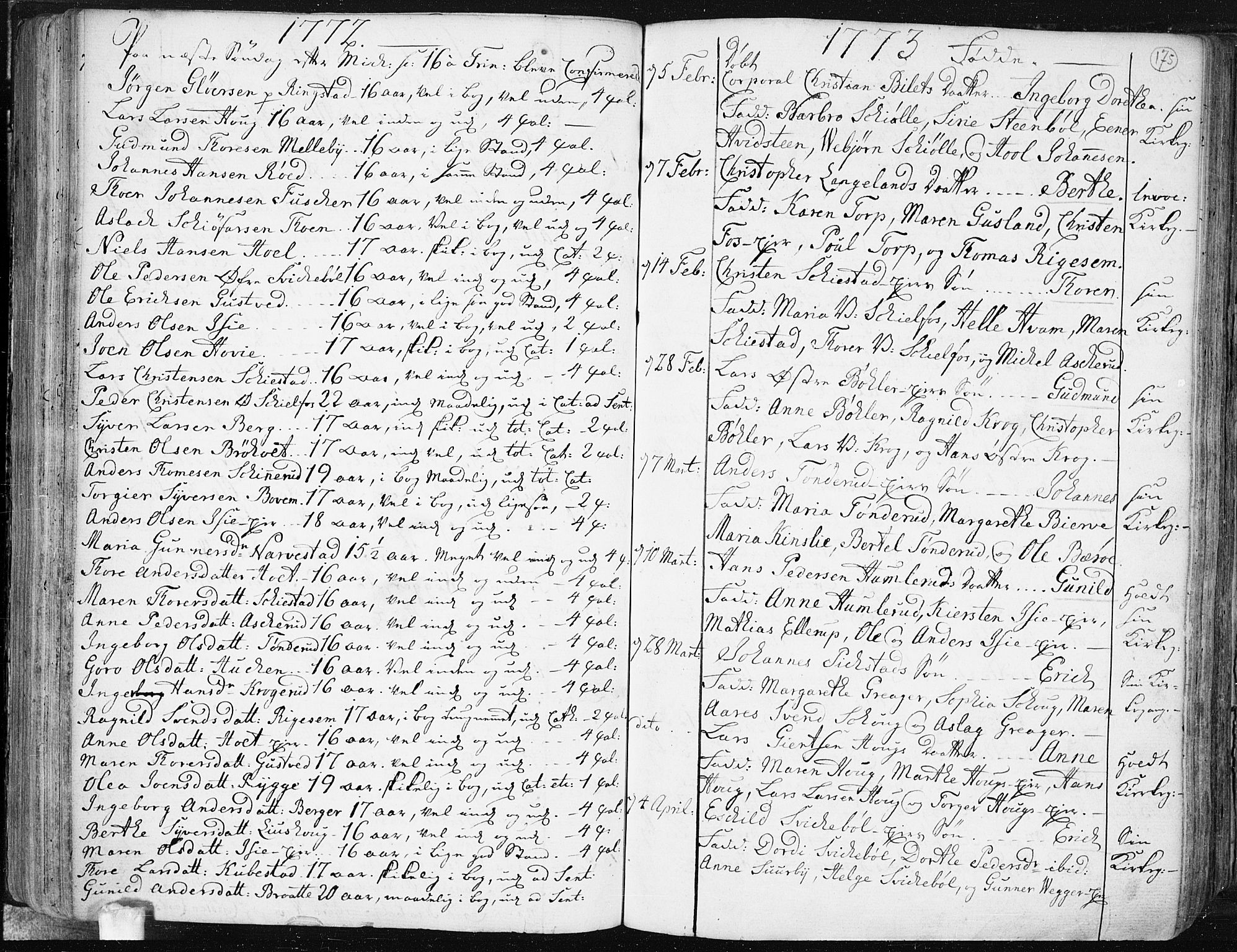 Hobøl prestekontor Kirkebøker, SAO/A-2002/F/Fa/L0001: Parish register (official) no. I 1, 1733-1814, p. 175