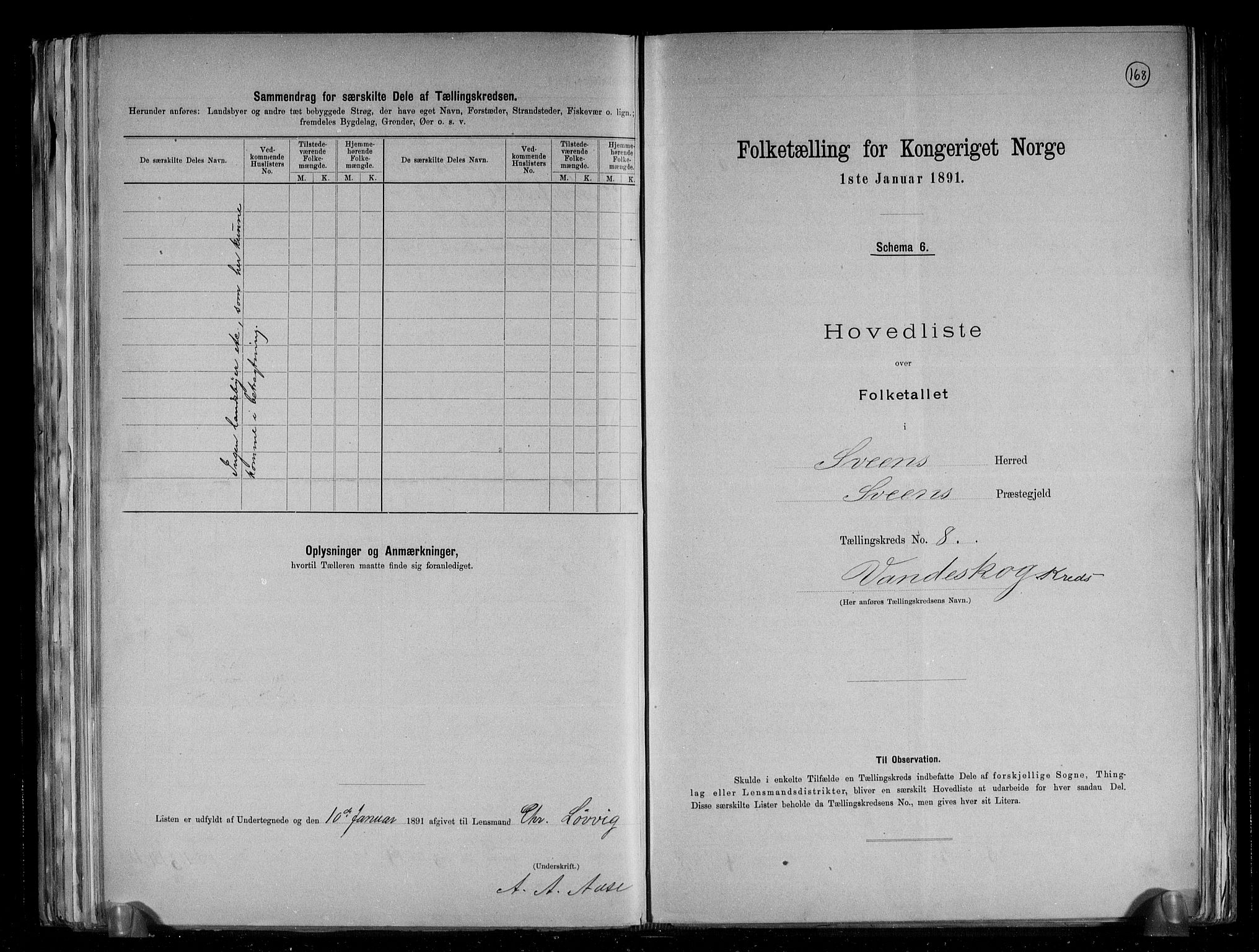RA, 1891 census for 1216 Sveio, 1891, p. 18