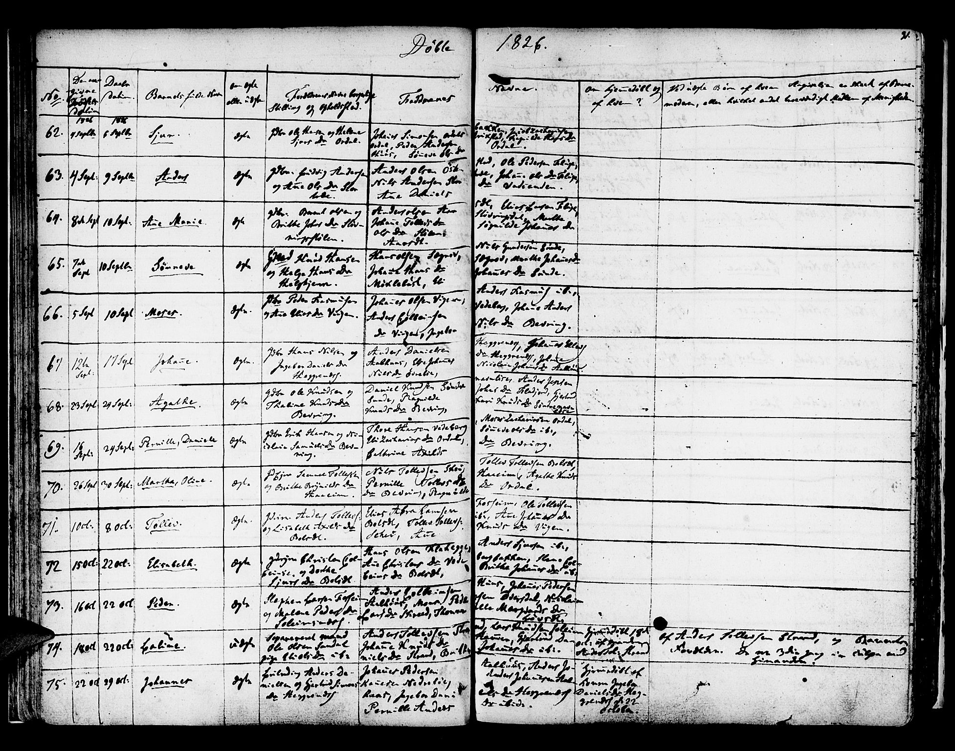 Jølster sokneprestembete, AV/SAB-A-80701/H/Haa/Haaa/L0008: Parish register (official) no. A 8, 1821-1833, p. 31