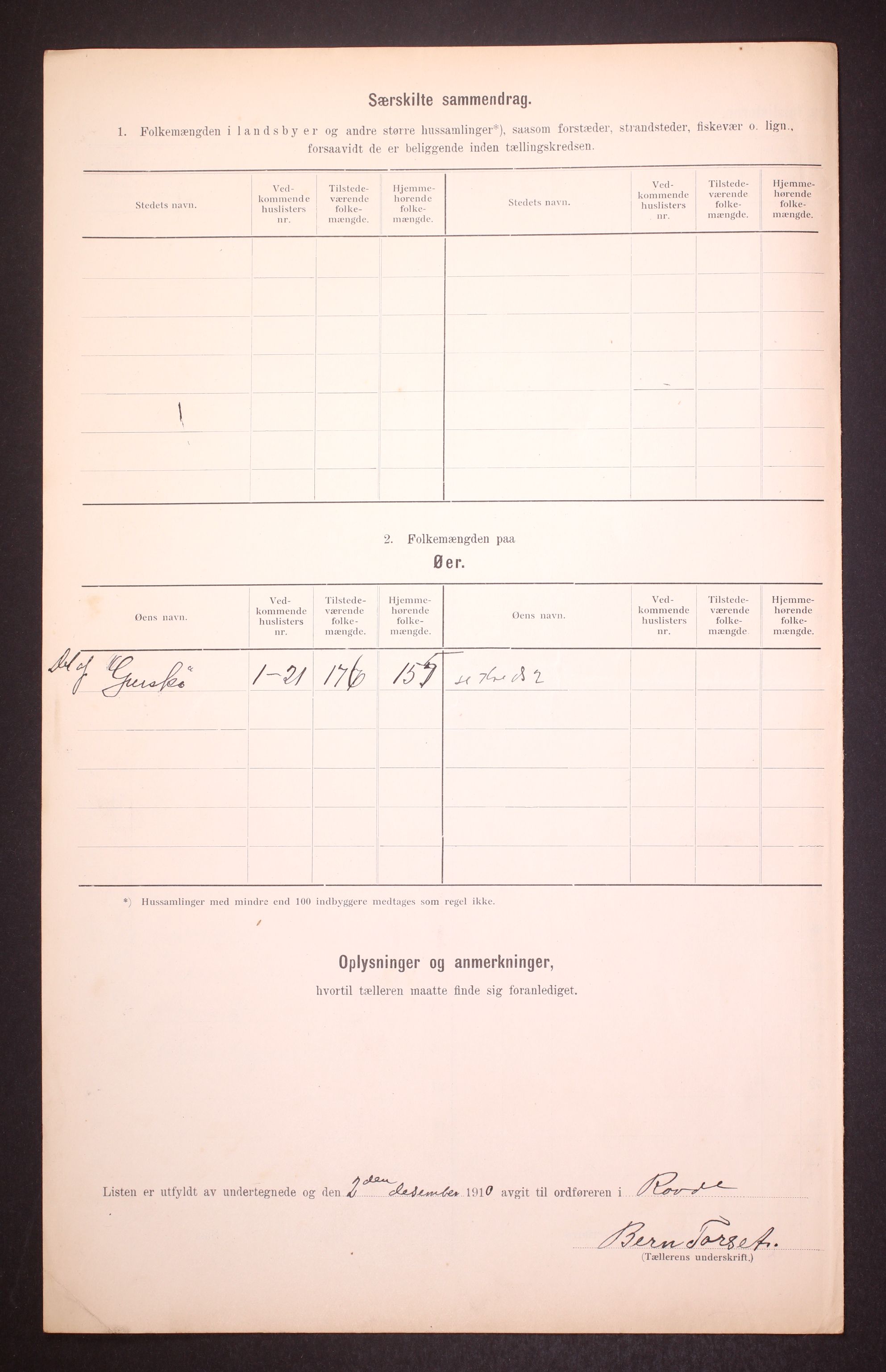 RA, 1910 census for Rovde, 1910, p. 7