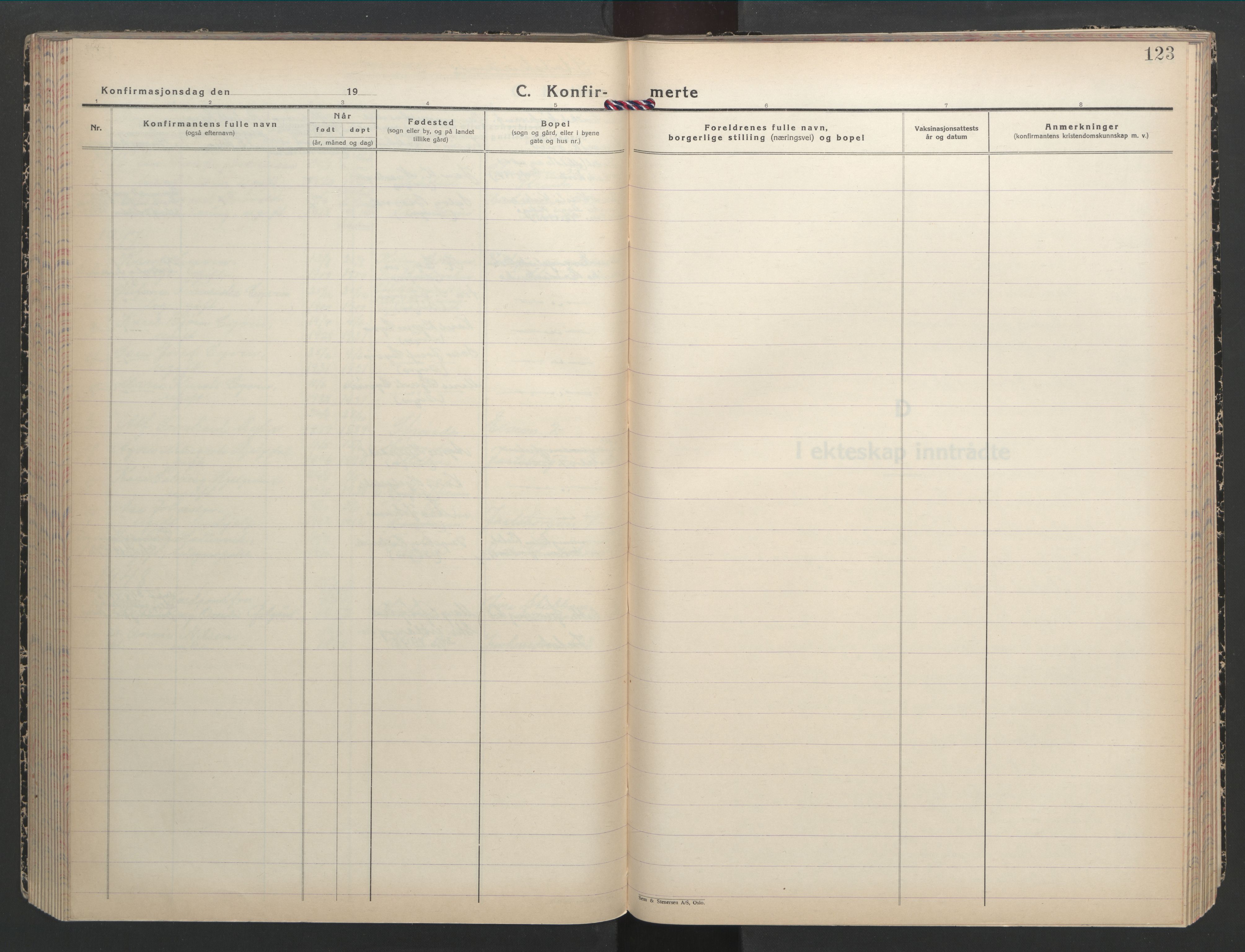 Ministerialprotokoller, klokkerbøker og fødselsregistre - Sør-Trøndelag, AV/SAT-A-1456/607/L0328: Parish register (copy) no. 607C02, 1940-1948, p. 123