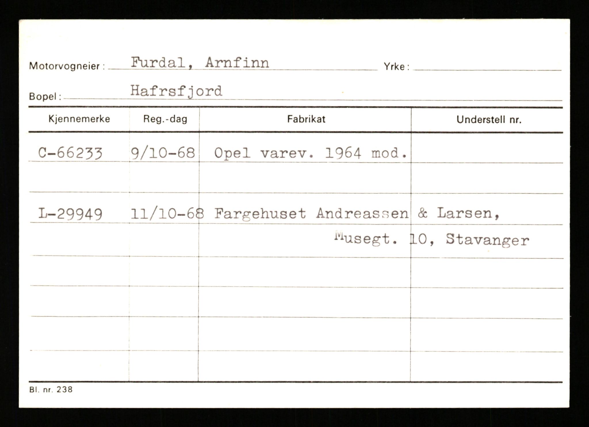 Stavanger trafikkstasjon, AV/SAST-A-101942/0/G/L0007: Registreringsnummer: 49019 - 67460, 1930-1971, p. 3115