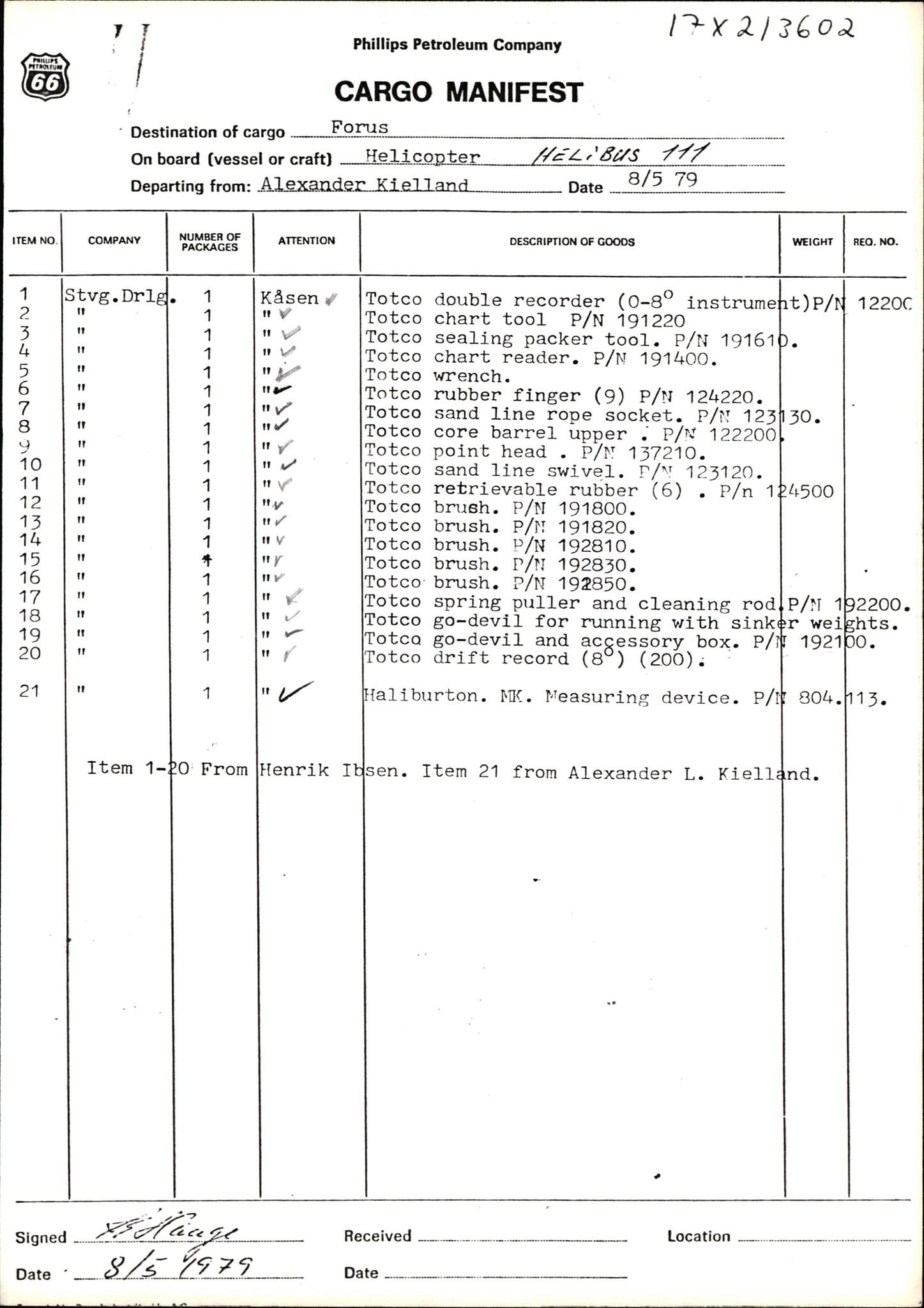 Pa 1503 - Stavanger Drilling AS, AV/SAST-A-101906/2/E/Ea/Eaa/L0002: Korrespondanse, 1974-1981