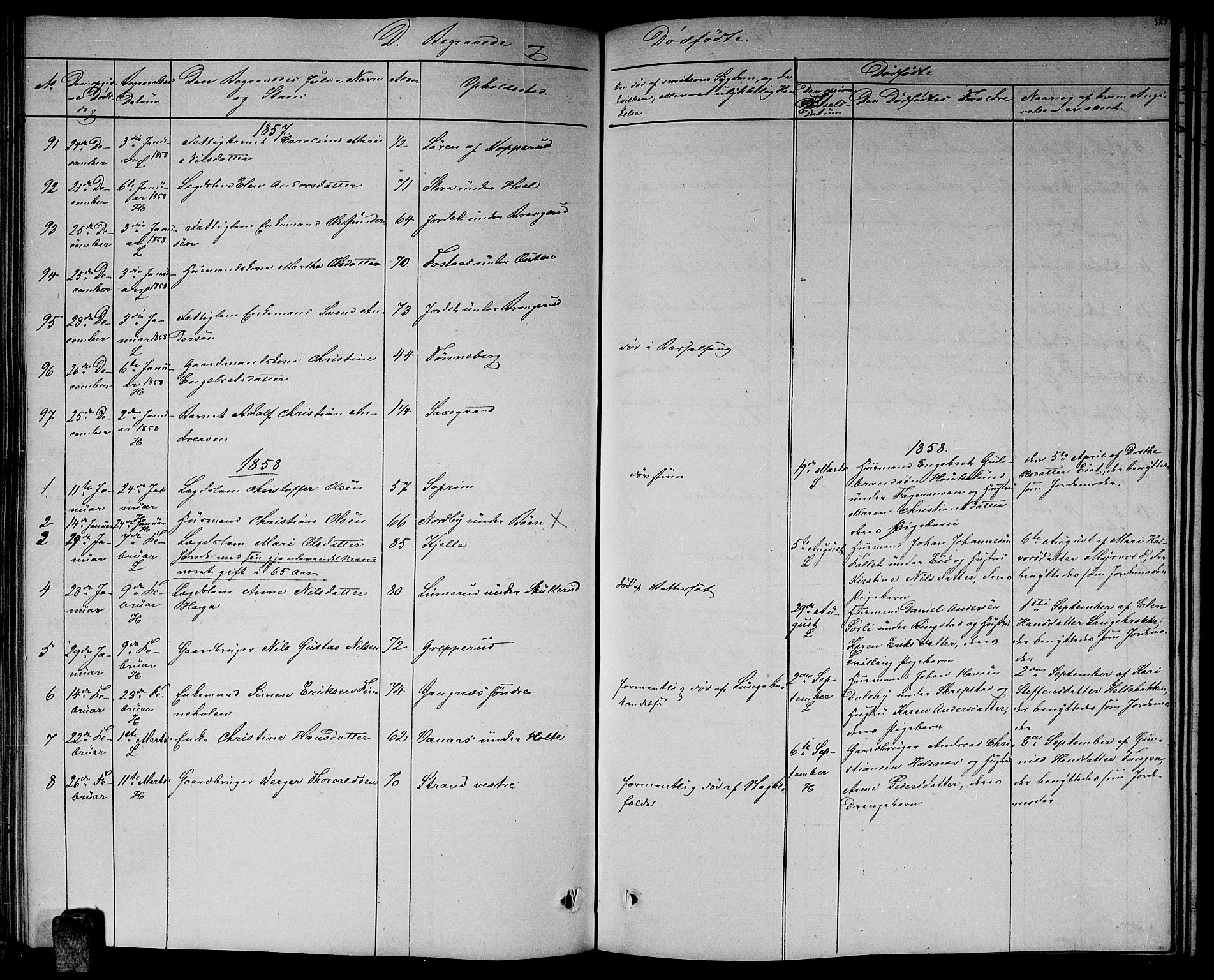 Høland prestekontor Kirkebøker, AV/SAO-A-10346a/G/Ga/L0004: Parish register (copy) no. I 4, 1854-1862, p. 325