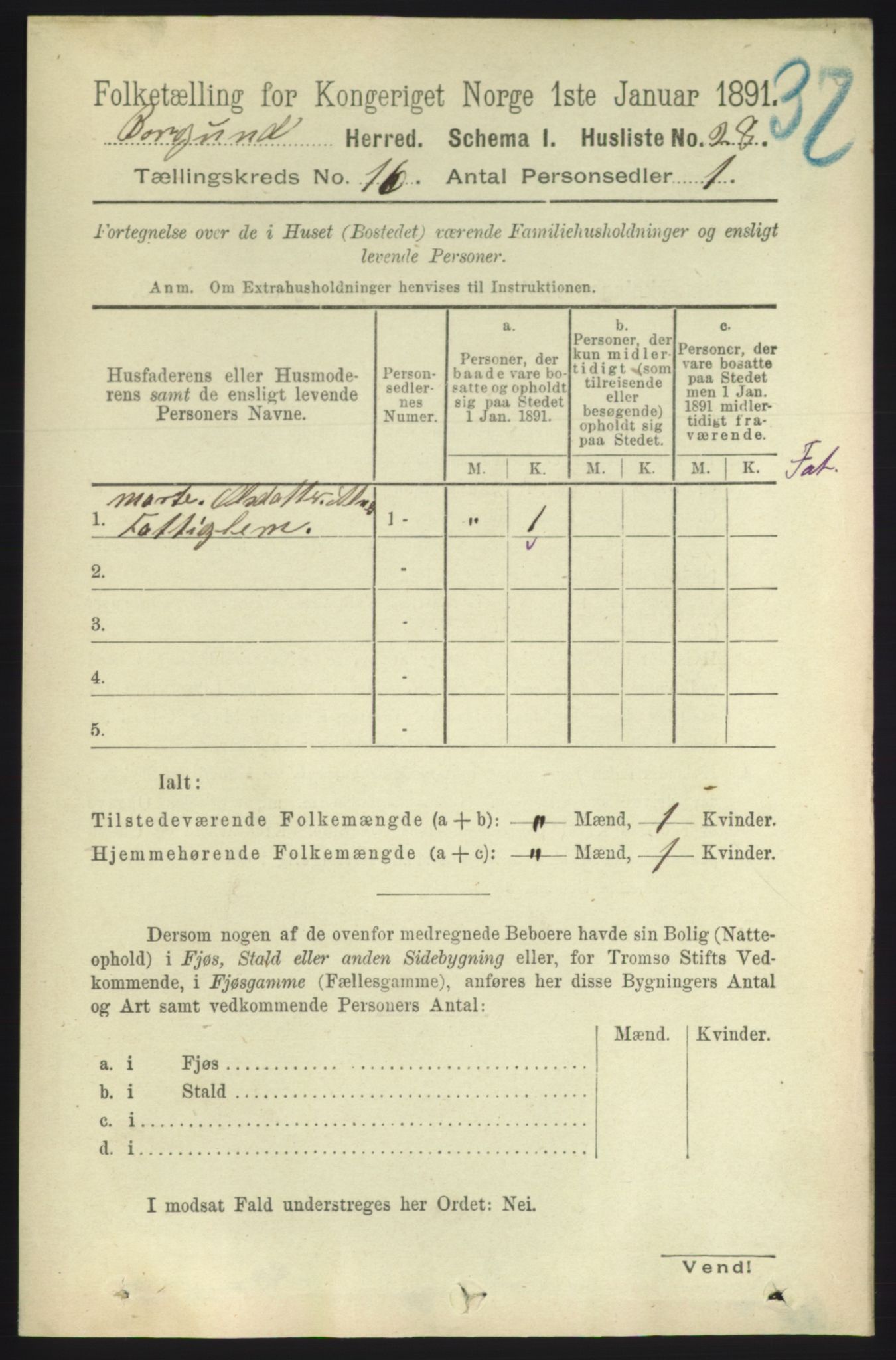 RA, 1891 census for 1531 Borgund, 1891, p. 4770