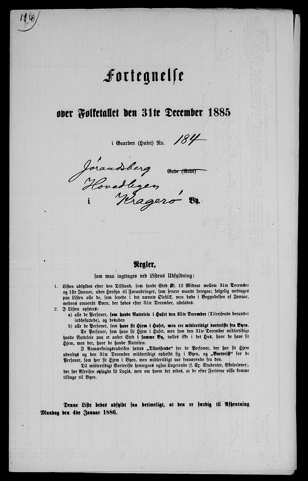 SAKO, 1885 census for 0801 Kragerø, 1885, p. 1382