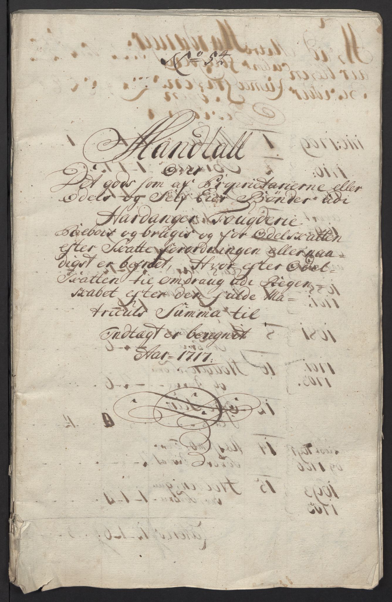 Rentekammeret inntil 1814, Reviderte regnskaper, Fogderegnskap, AV/RA-EA-4092/R48/L2994: Fogderegnskap Sunnhordland og Hardanger, 1717, p. 395