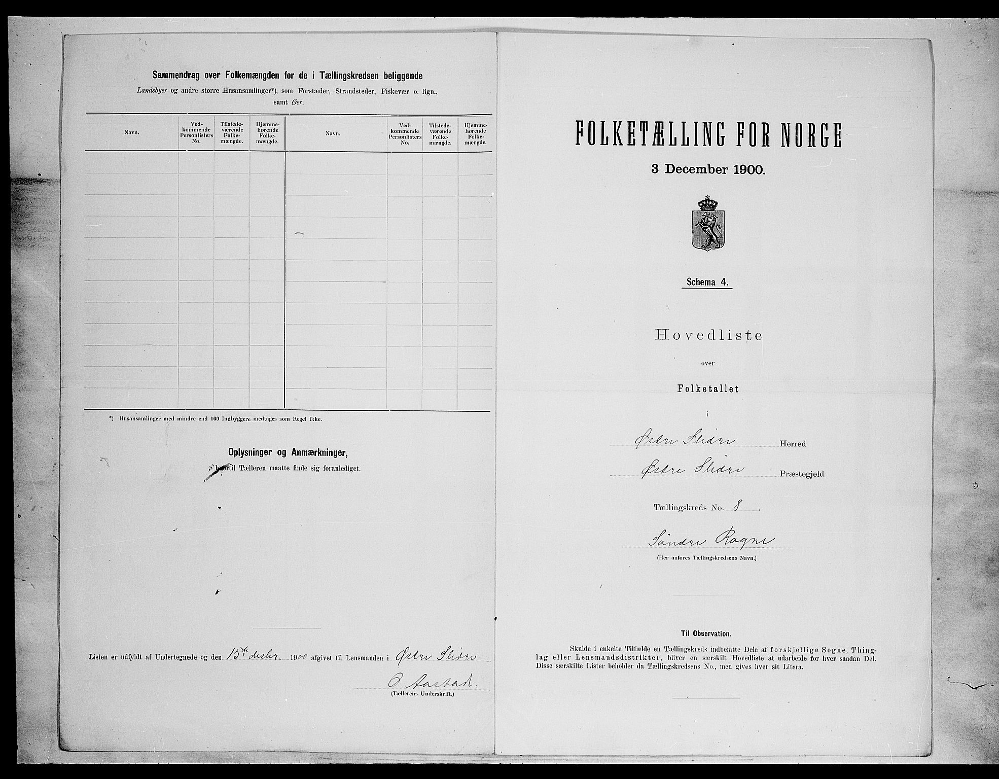 SAH, 1900 census for Øystre Slidre, 1900, p. 28