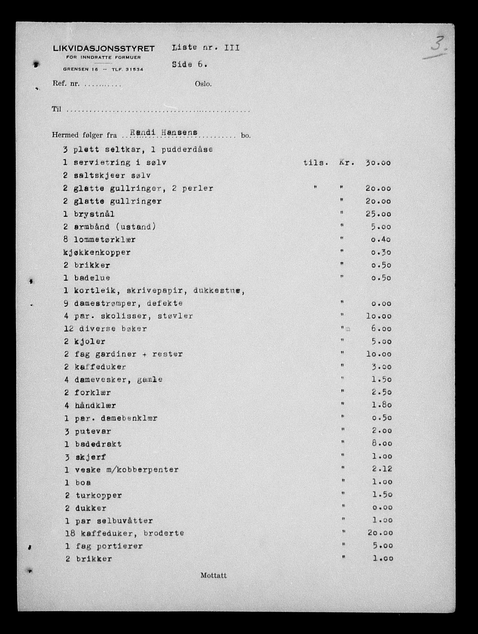 Justisdepartementet, Tilbakeføringskontoret for inndratte formuer, AV/RA-S-1564/H/Hc/Hcd/L0990: --, 1945-1947, p. 554