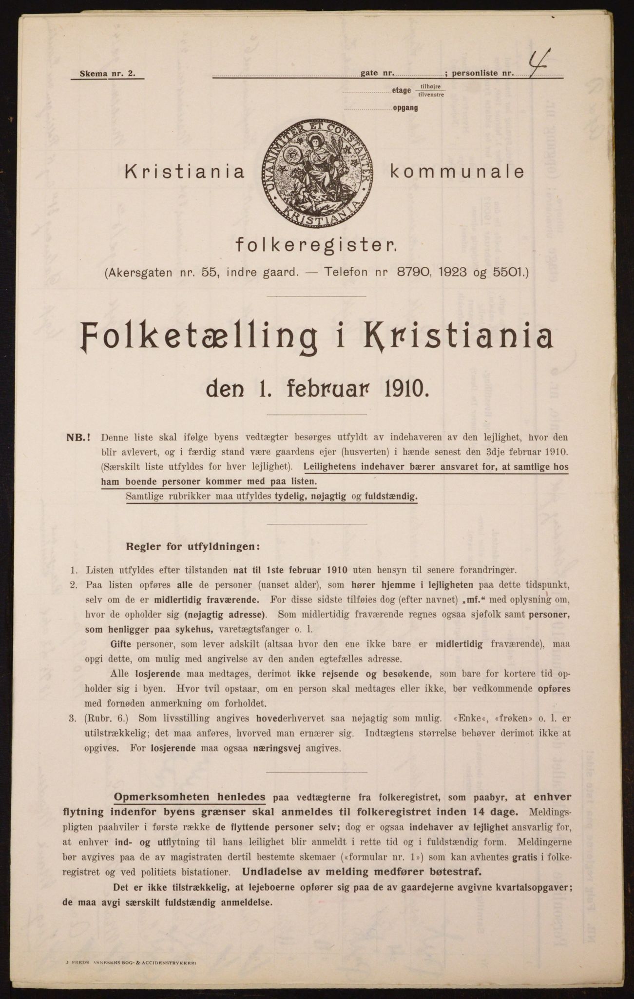 OBA, Municipal Census 1910 for Kristiania, 1910, p. 56563