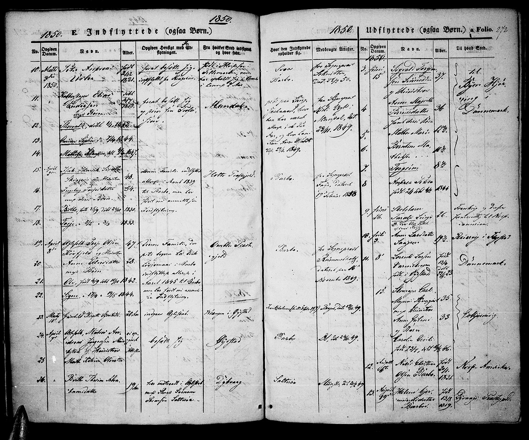 Tromøy sokneprestkontor, SAK/1111-0041/F/Fa/L0005: Parish register (official) no. A 5, 1847-1856, p. 272