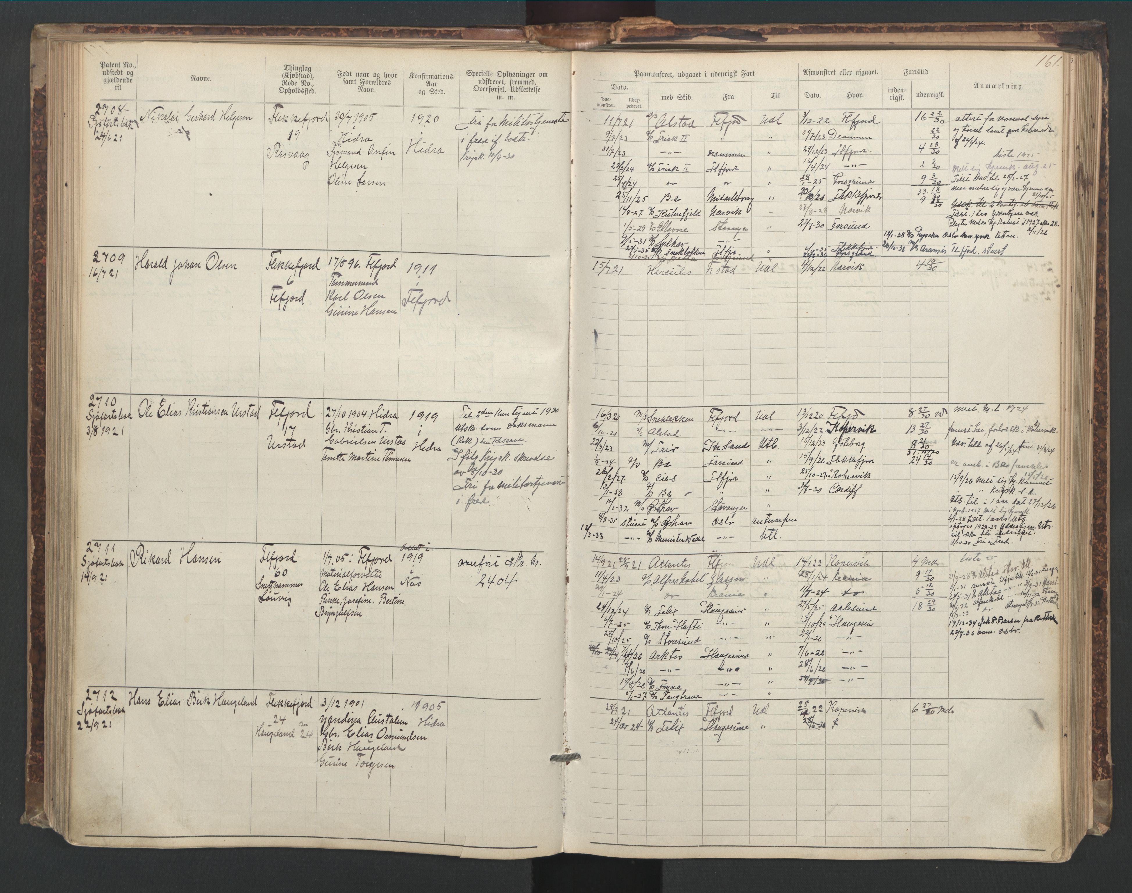 Flekkefjord mønstringskrets, SAK/2031-0018/F/Fa/L0006: Annotasjonsrulle nr 1916-2964 med register, Æ-3, 1891-1948, p. 192