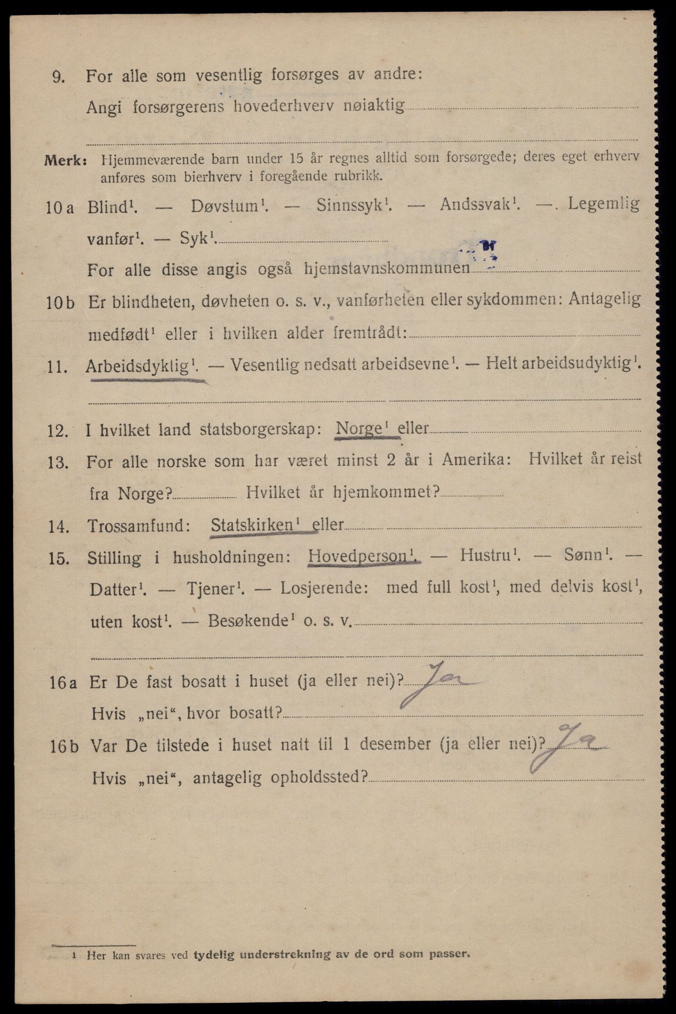 SAT, 1920 census for Trondheim, 1920, p. 144089