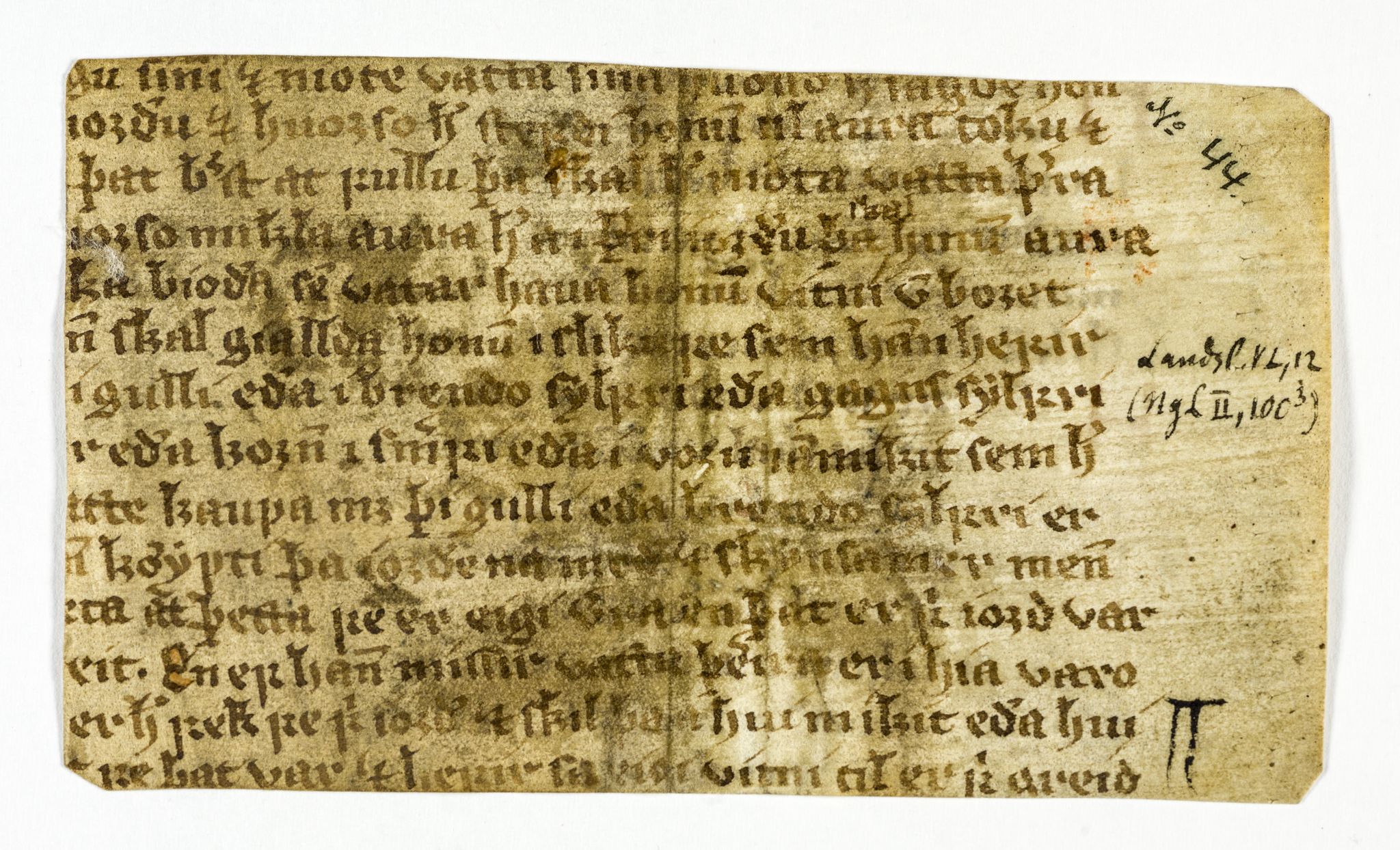 Riksarkivets diplomsamling, AV/RA-EA-5965/F26/L0004: Norrøne membranfragmenter bestand 31-50, 1100-1536, p. 145