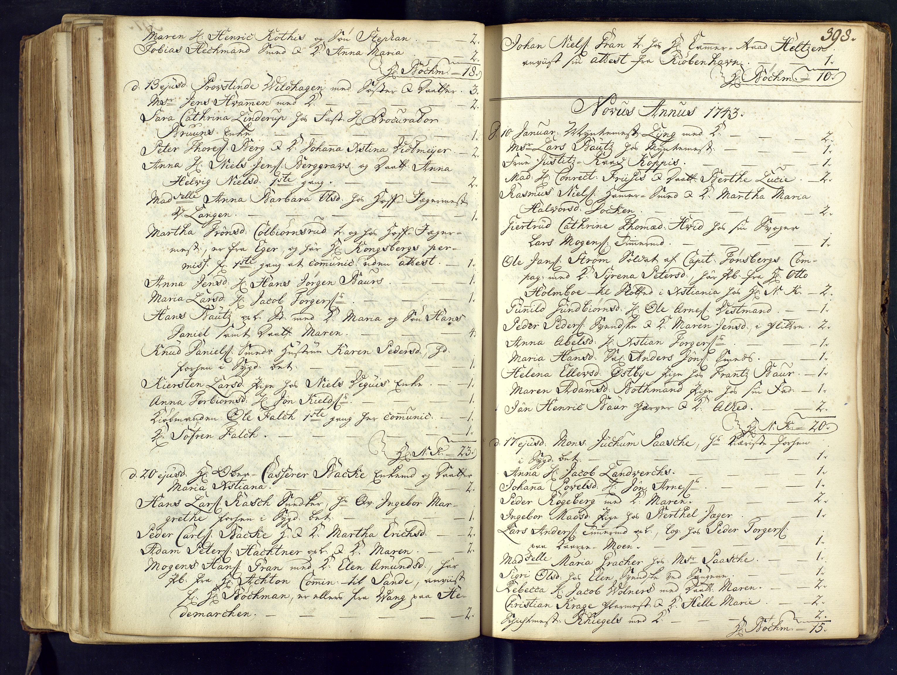 Kongsberg kirkebøker, SAKO/A-22/M/Ma/L0002: Communicants register no. 2, 1739-1745, p. 398