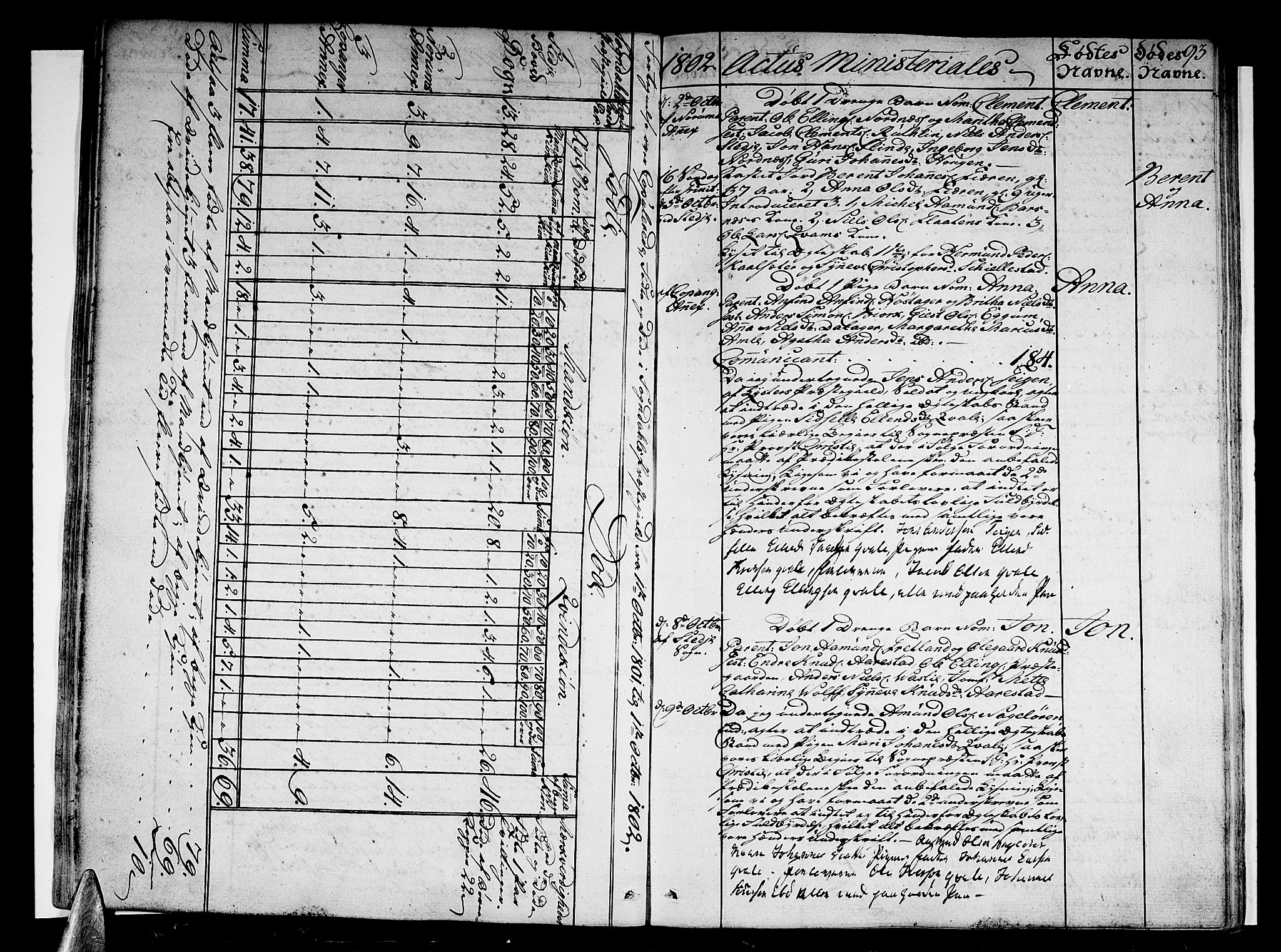 Sogndal sokneprestembete, AV/SAB-A-81301/H/Haa/Haaa/L0008: Parish register (official) no. A 8, 1795-1809, p. 93