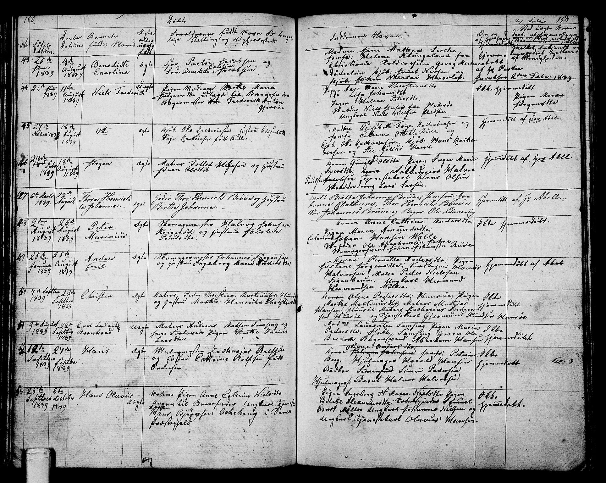 Tønsberg kirkebøker, AV/SAKO-A-330/G/Ga/L0002: Parish register (copy) no. 2, 1827-1854, p. 156-157