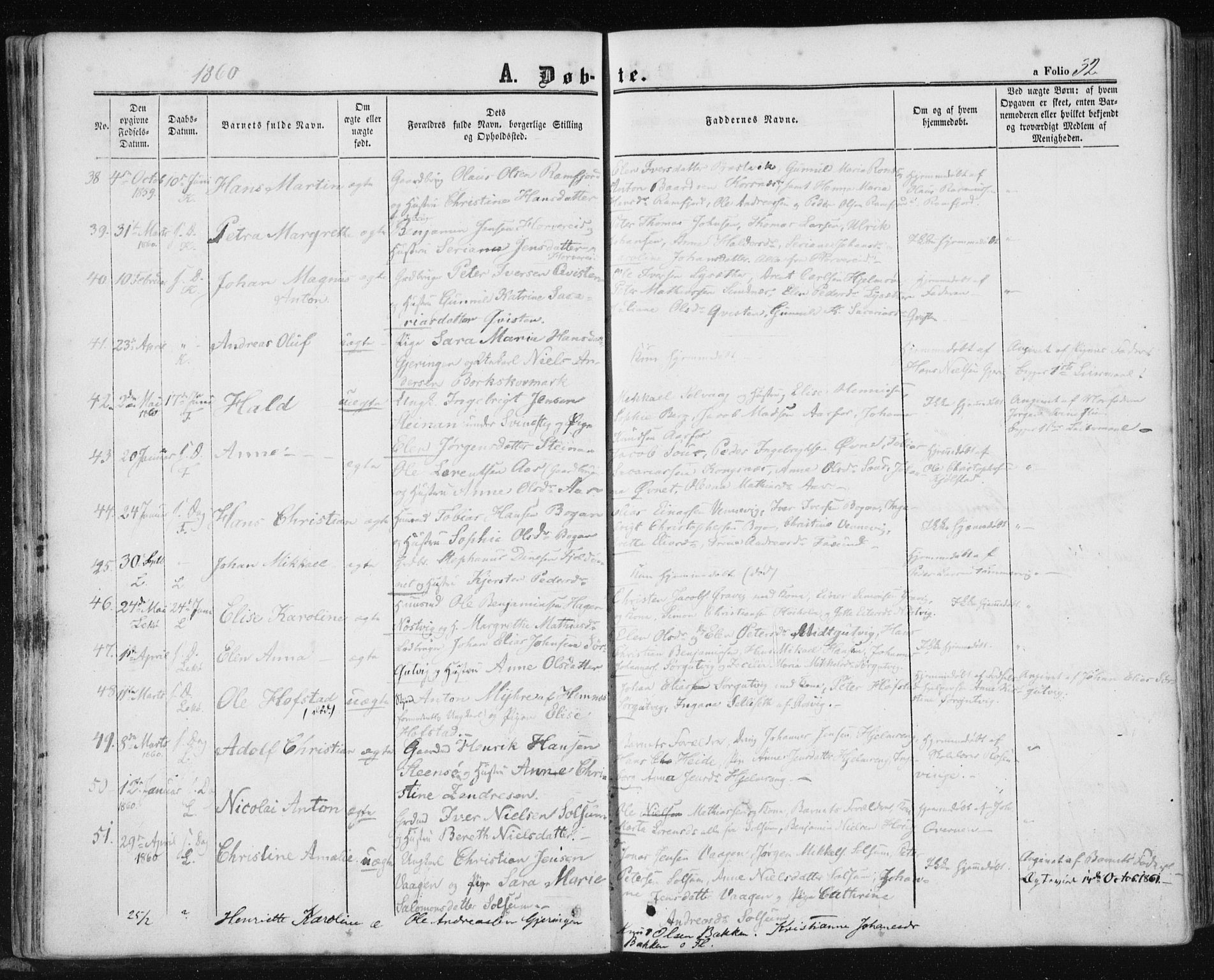 Ministerialprotokoller, klokkerbøker og fødselsregistre - Nord-Trøndelag, AV/SAT-A-1458/780/L0641: Parish register (official) no. 780A06, 1857-1874, p. 32