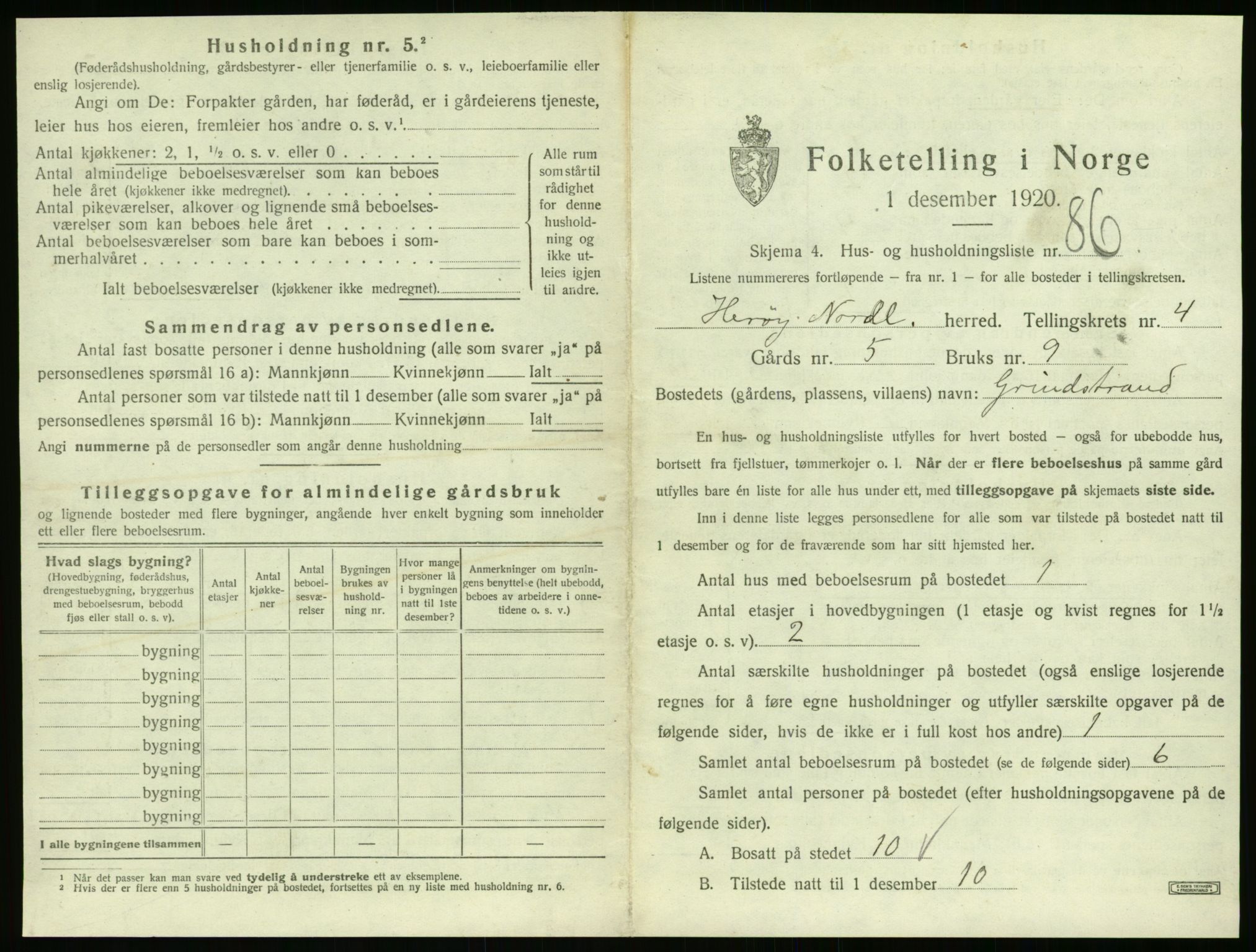 SAT, 1920 census for Herøy, 1920, p. 470