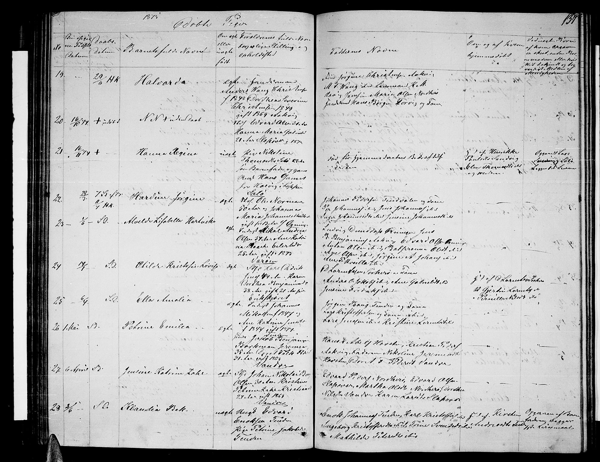 Ministerialprotokoller, klokkerbøker og fødselsregistre - Nordland, AV/SAT-A-1459/834/L0512: Parish register (copy) no. 834C03, 1862-1877, p. 137