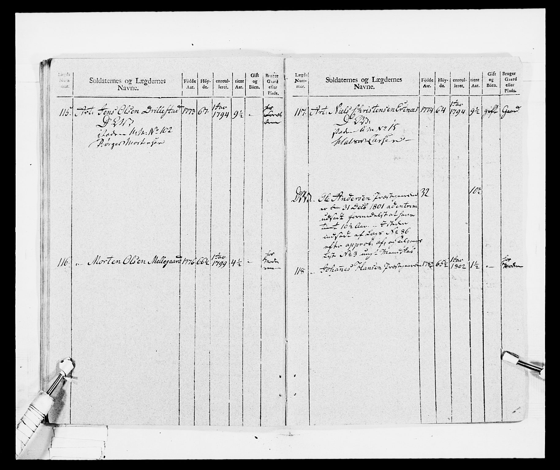 Generalitets- og kommissariatskollegiet, Det kongelige norske kommissariatskollegium, AV/RA-EA-5420/E/Eh/L0029: Sønnafjelske gevorbne infanteriregiment, 1785-1805, p. 453