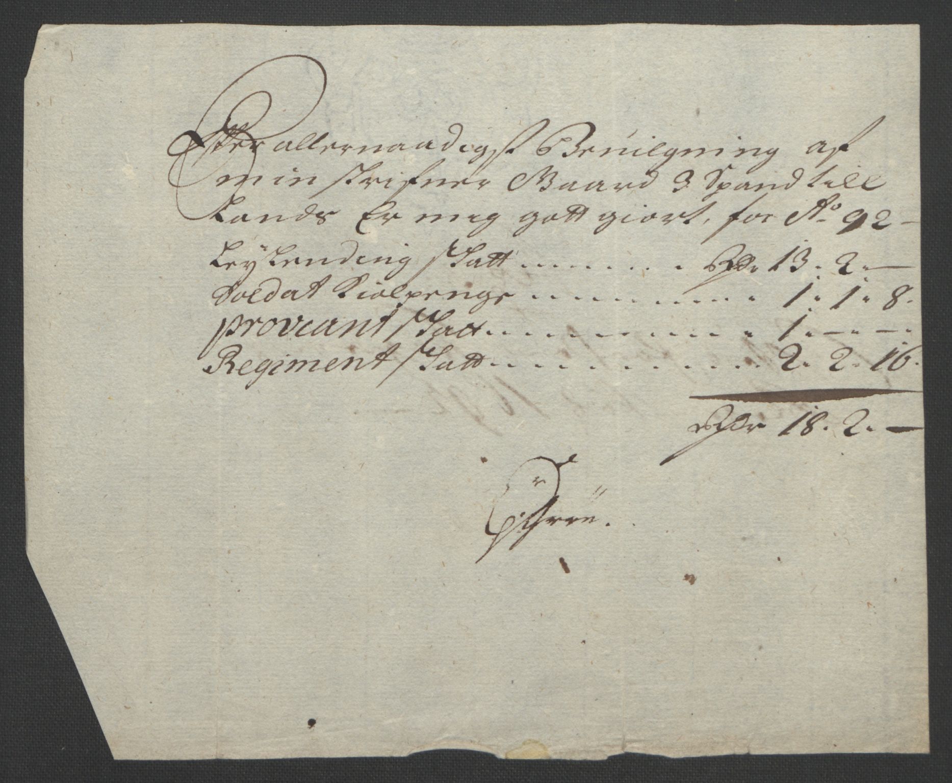 Rentekammeret inntil 1814, Reviderte regnskaper, Fogderegnskap, AV/RA-EA-4092/R57/L3849: Fogderegnskap Fosen, 1692-1693, p. 258