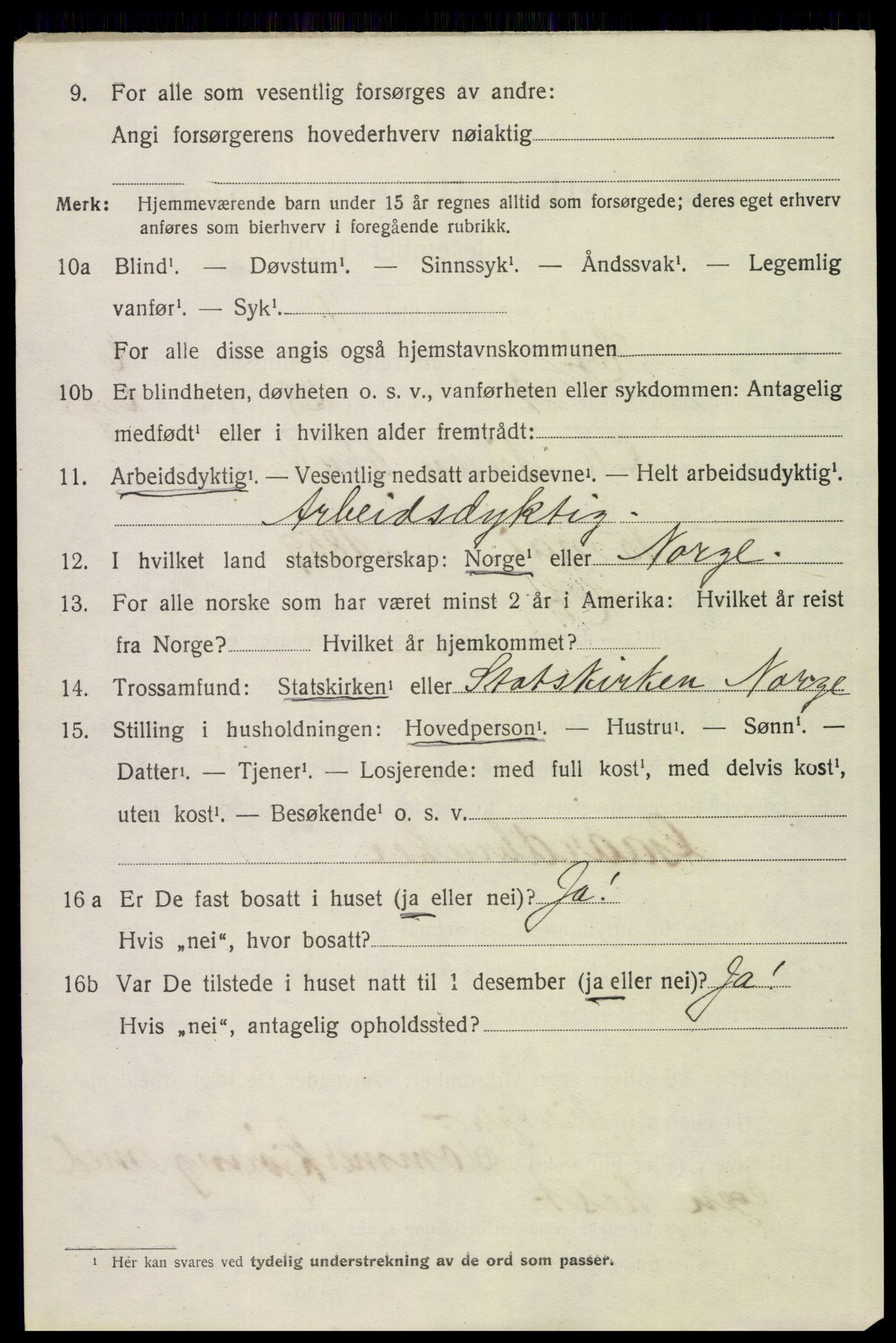 SAH, 1920 census for Hof, 1920, p. 7582