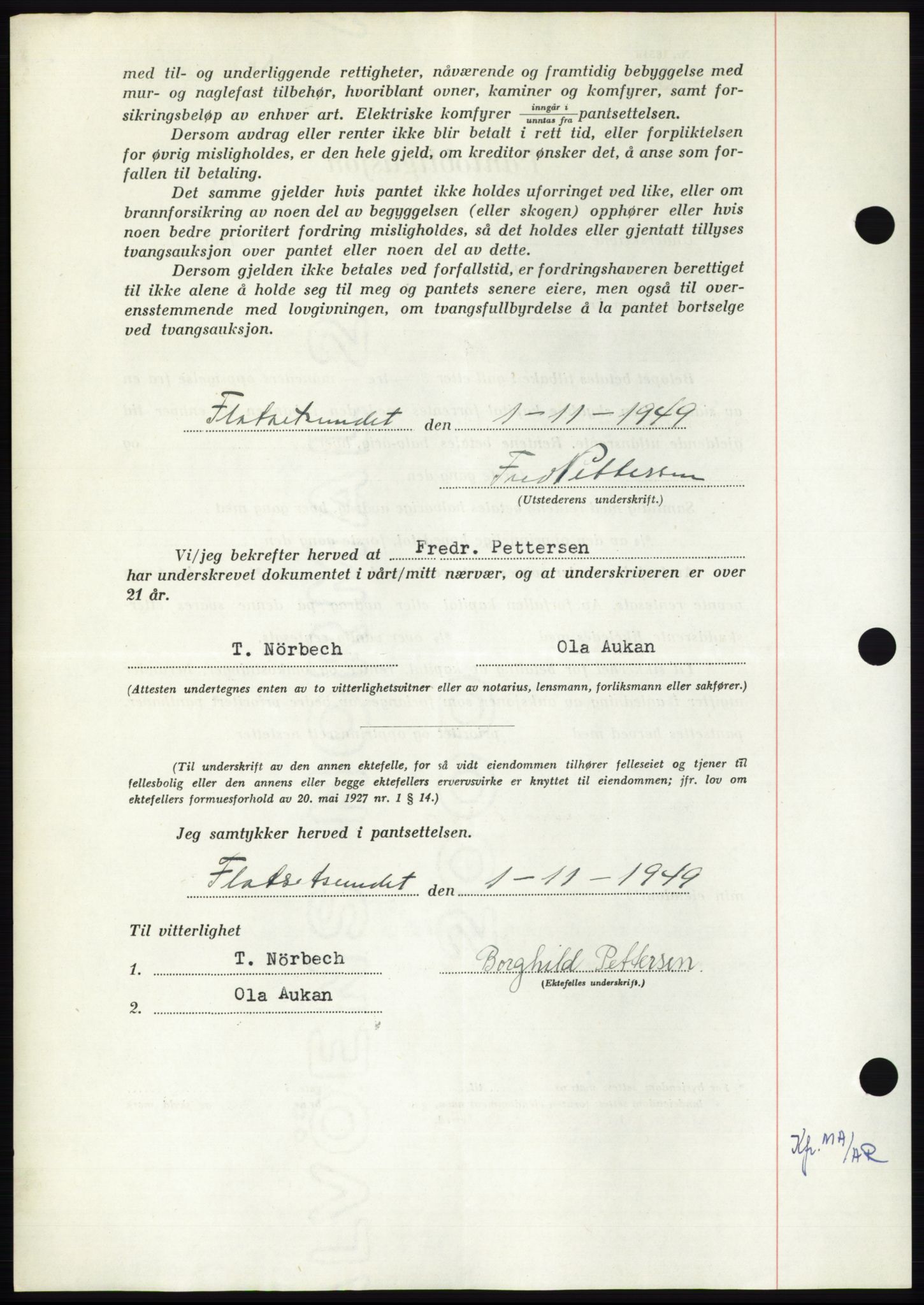 Nordmøre sorenskriveri, AV/SAT-A-4132/1/2/2Ca: Mortgage book no. B103, 1949-1950, Diary no: : 3168/1949