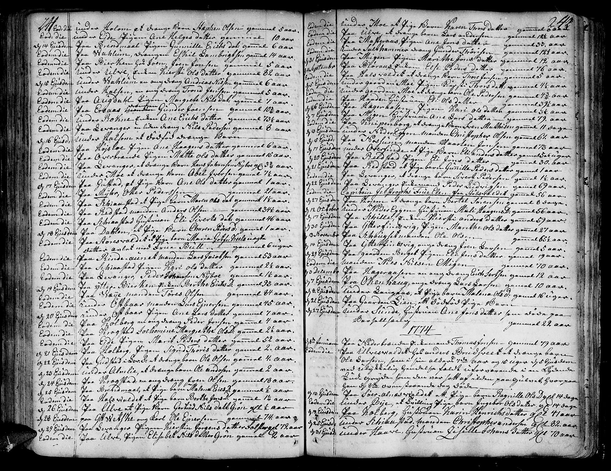 Ministerialprotokoller, klokkerbøker og fødselsregistre - Nord-Trøndelag, SAT/A-1458/717/L0141: Parish register (official) no. 717A01, 1747-1803, p. 241-242
