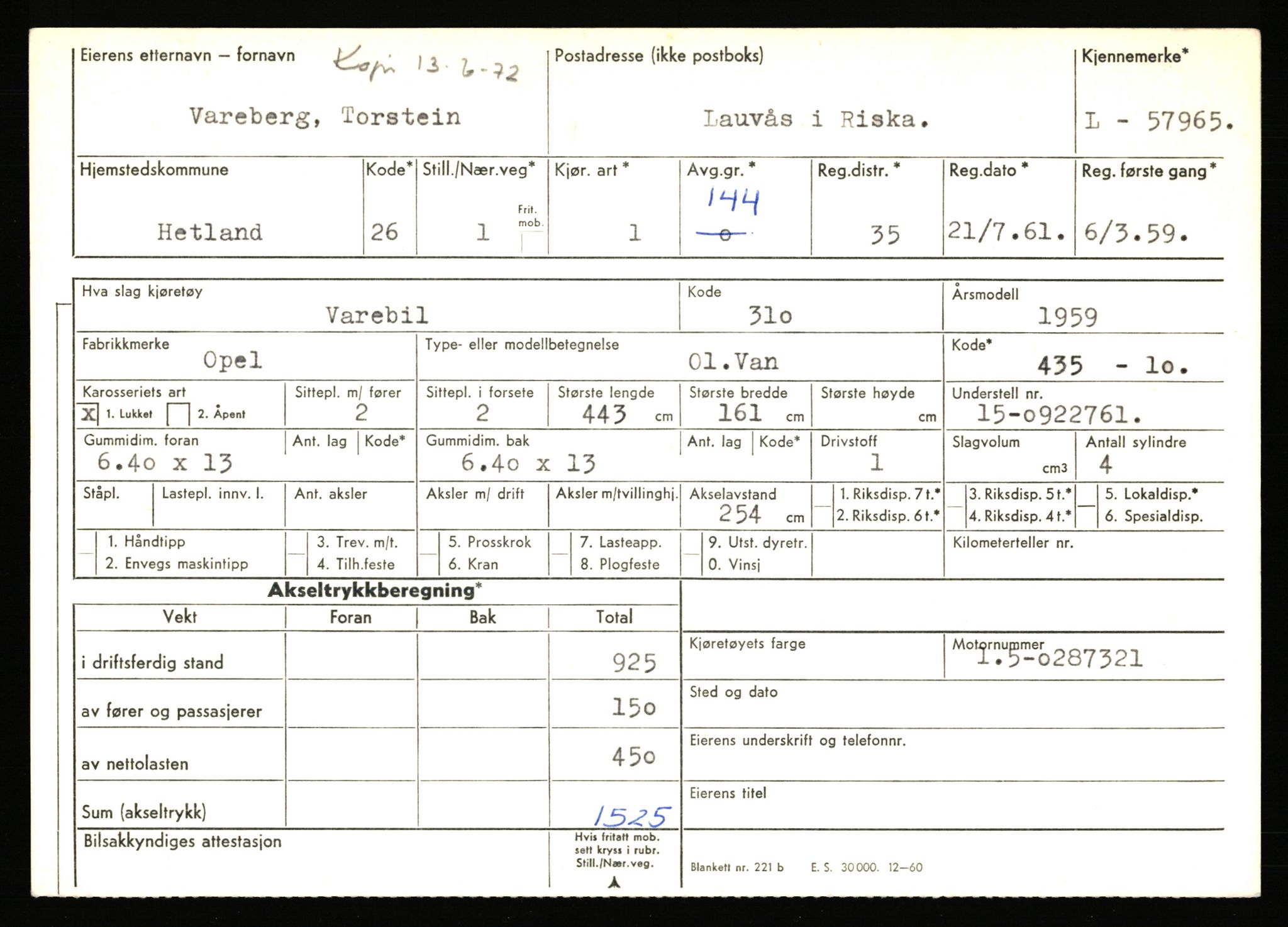 Stavanger trafikkstasjon, AV/SAST-A-101942/0/F/L0057: L-57200 - L-57999, 1930-1971, p. 2275