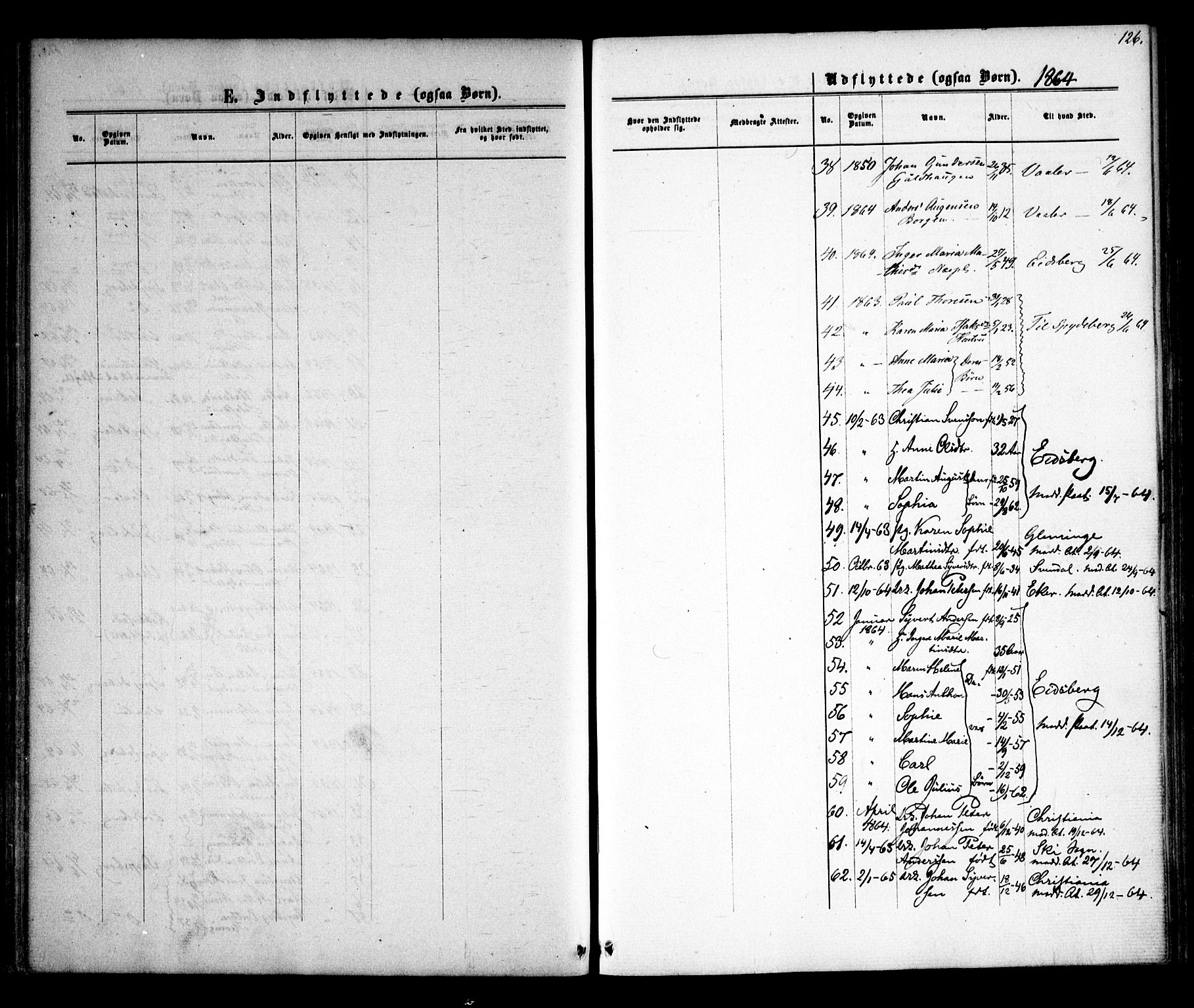 Skiptvet prestekontor Kirkebøker, SAO/A-20009/F/Fa/L0007: Parish register (official) no. 7, 1861-1866, p. 126