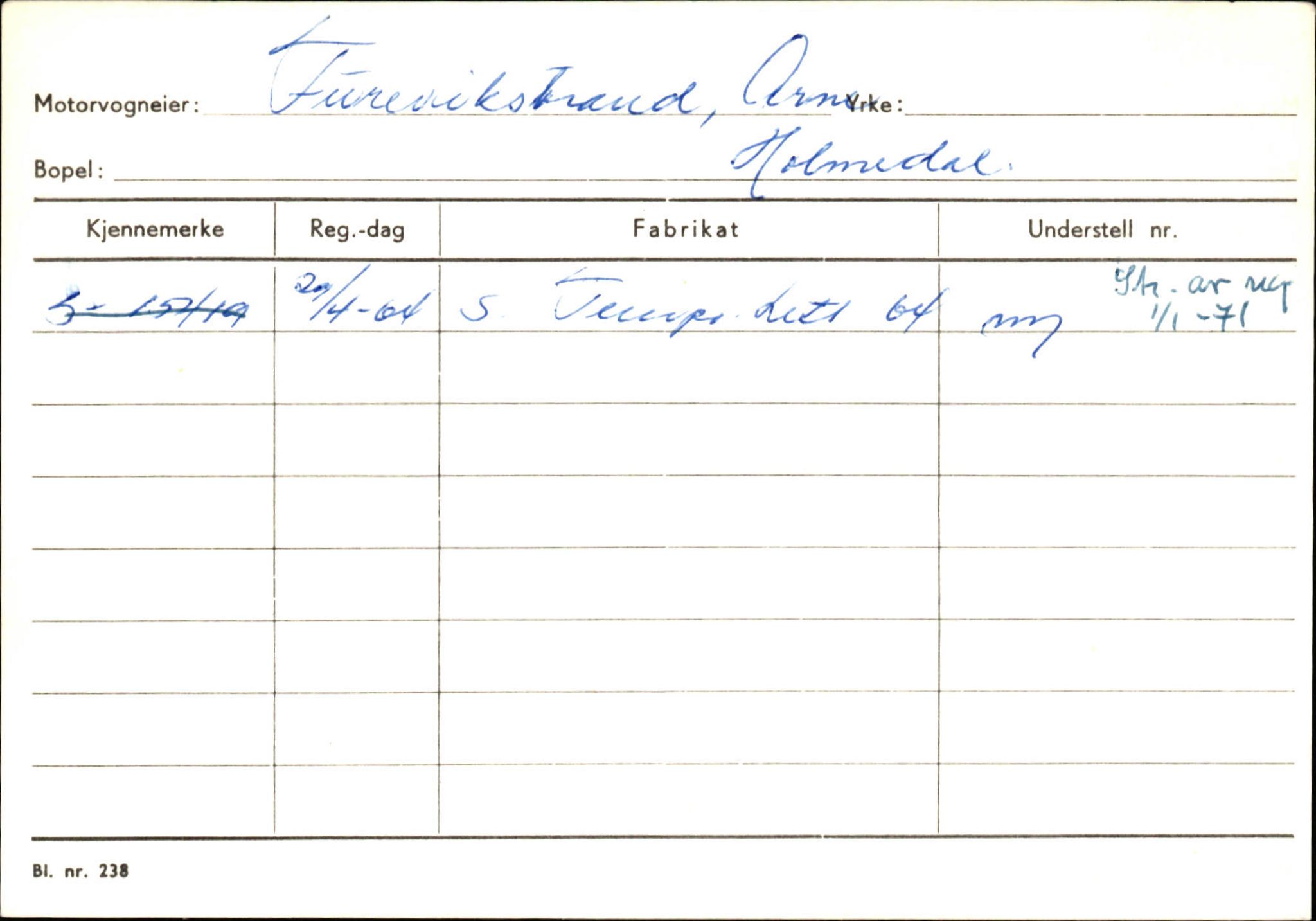 Statens vegvesen, Sogn og Fjordane vegkontor, AV/SAB-A-5301/4/F/L0125: Eigarregister Sogndal V-Å. Aurland A-Å. Fjaler A-N, 1945-1975, p. 1731