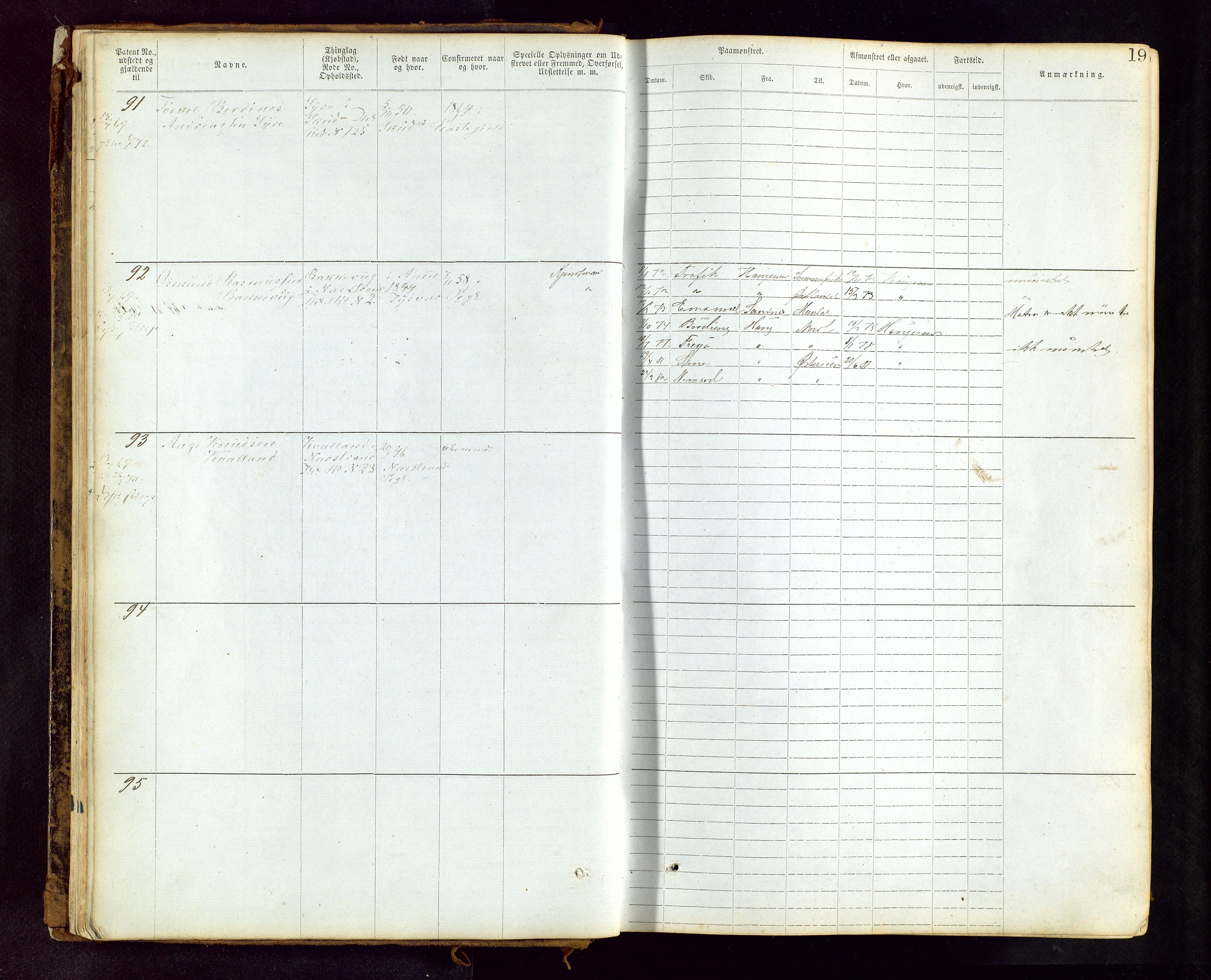Haugesund sjømannskontor, AV/SAST-A-102007/F/Ff/L0002: Sjøfartsrulle Skudenes krets nr. 1-2719, 1868-1948, p. 19