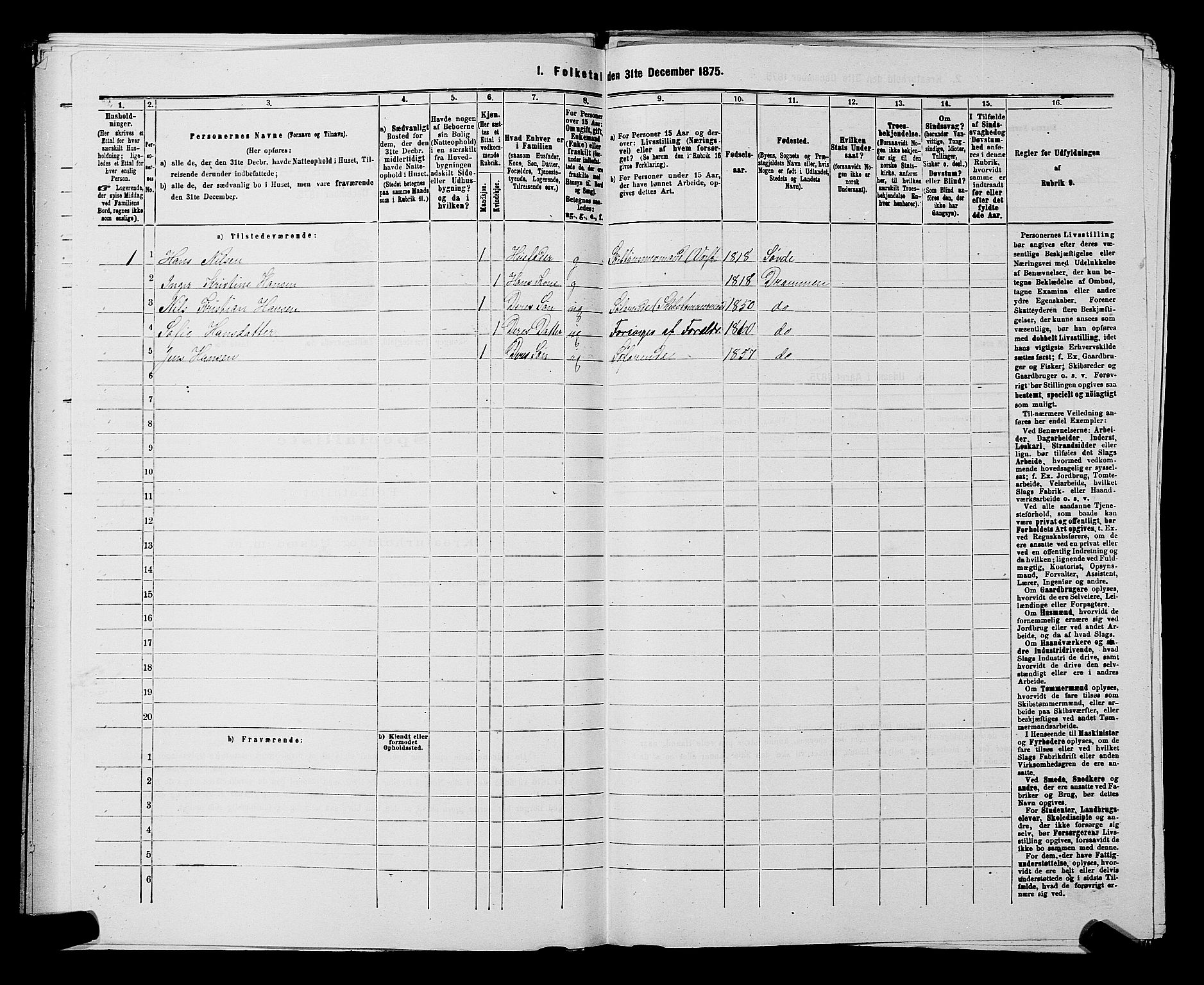 SAKO, 1875 census for 0712P Skoger, 1875, p. 366