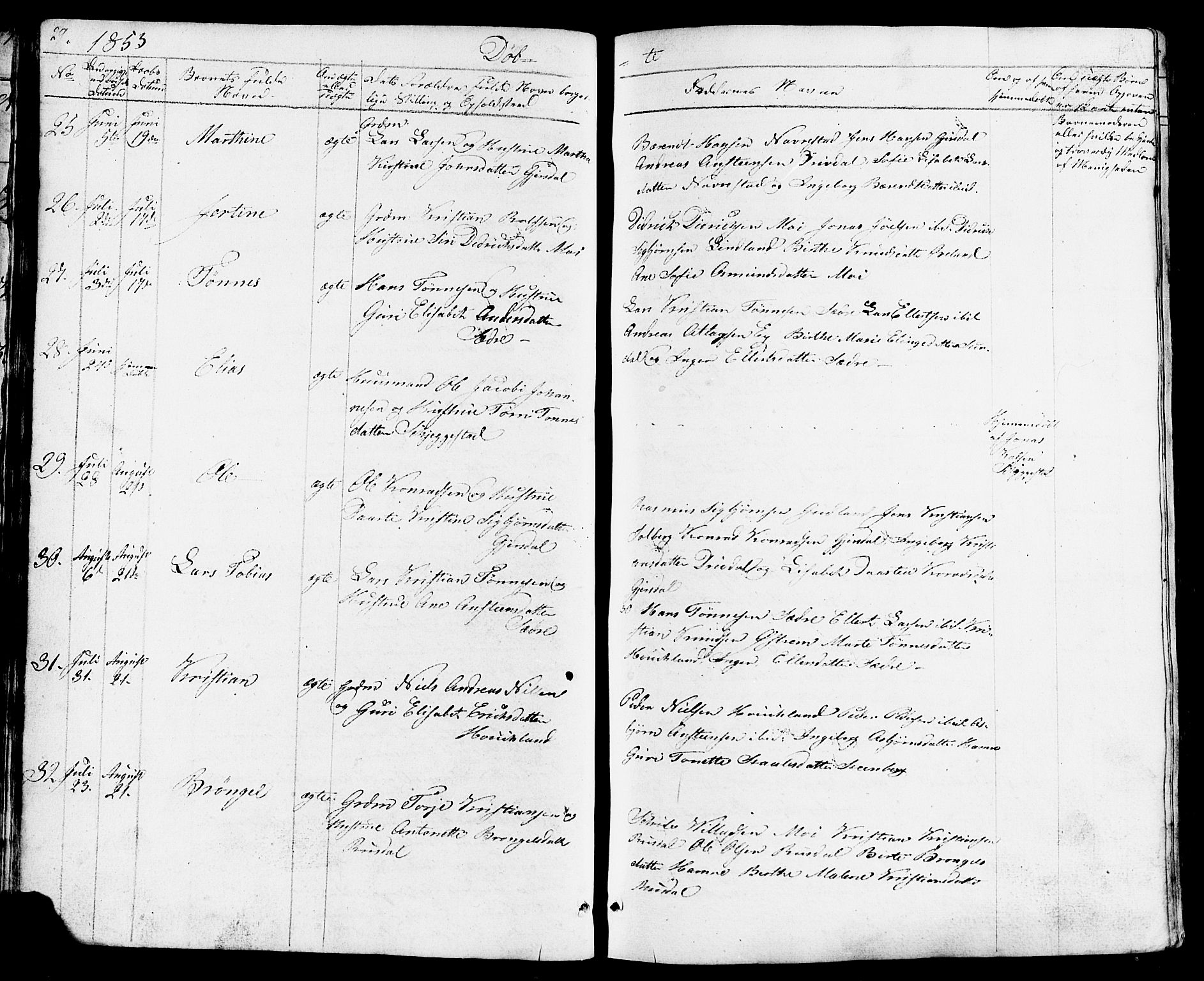 Lund sokneprestkontor, AV/SAST-A-101809/S07/L0003: Parish register (copy) no. B 3, 1848-1885, p. 29