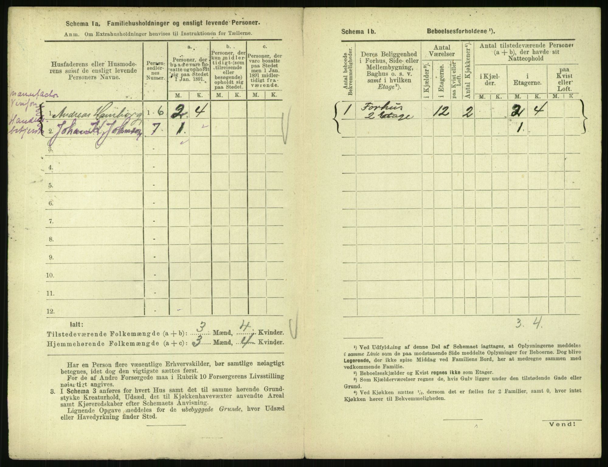 RA, 1891 census for 0301 Kristiania, 1891, p. 3325