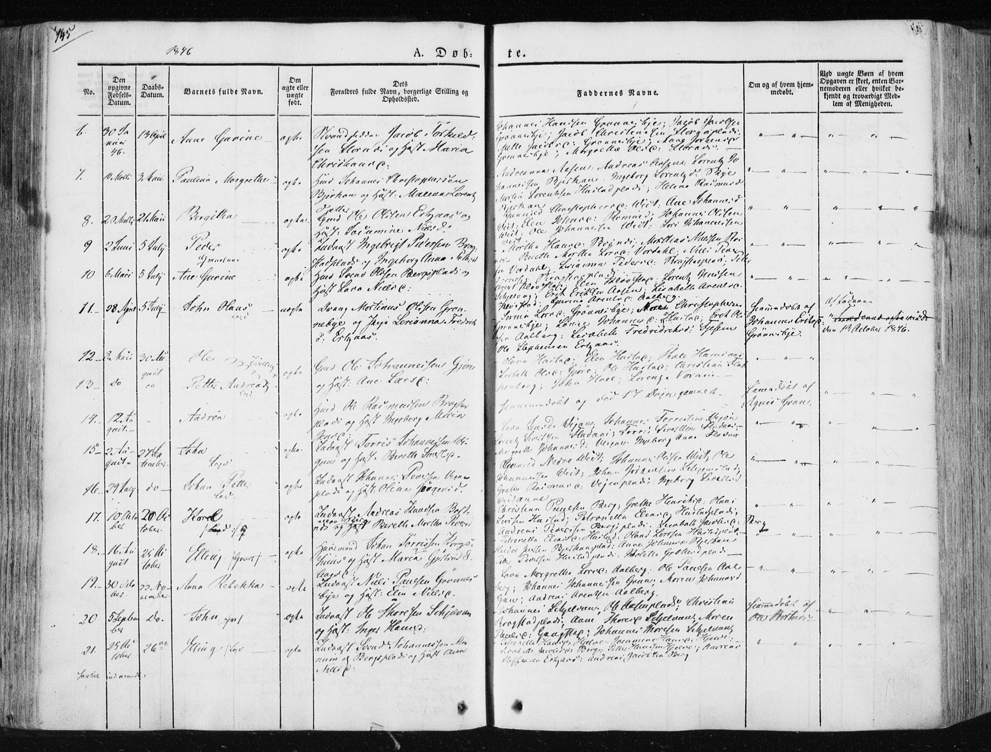 Ministerialprotokoller, klokkerbøker og fødselsregistre - Nord-Trøndelag, SAT/A-1458/730/L0280: Parish register (official) no. 730A07 /3, 1840-1854, p. 145