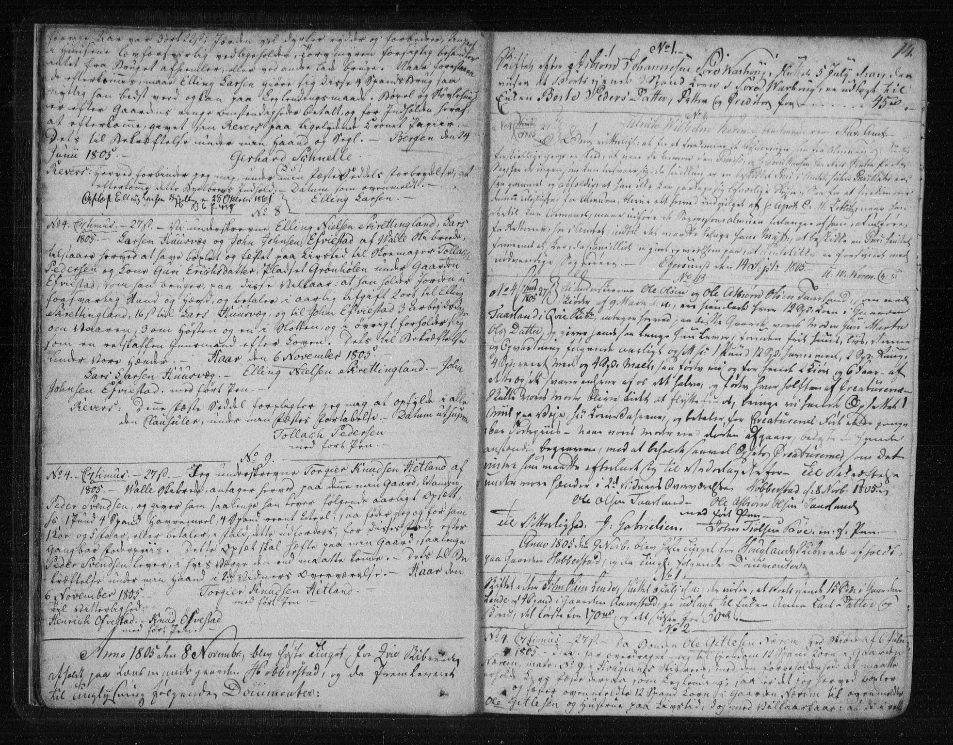 Jæren og Dalane sorenskriveri, AV/SAST-A-100306/4/41/41B/L0011: Mortgage book no. 8, 1805-1812, p. 14