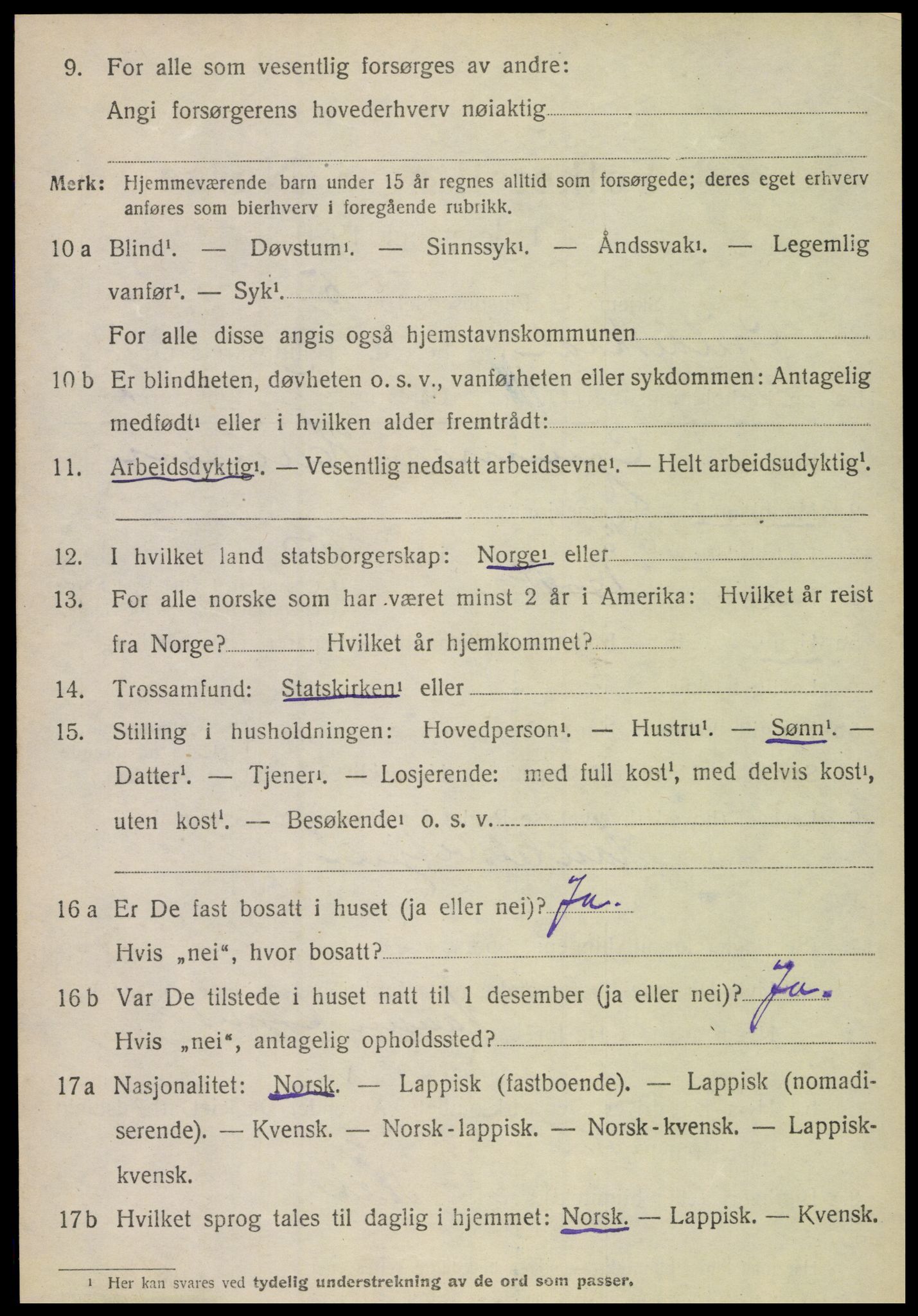 SAT, 1920 census for Gildeskål, 1920, p. 6189