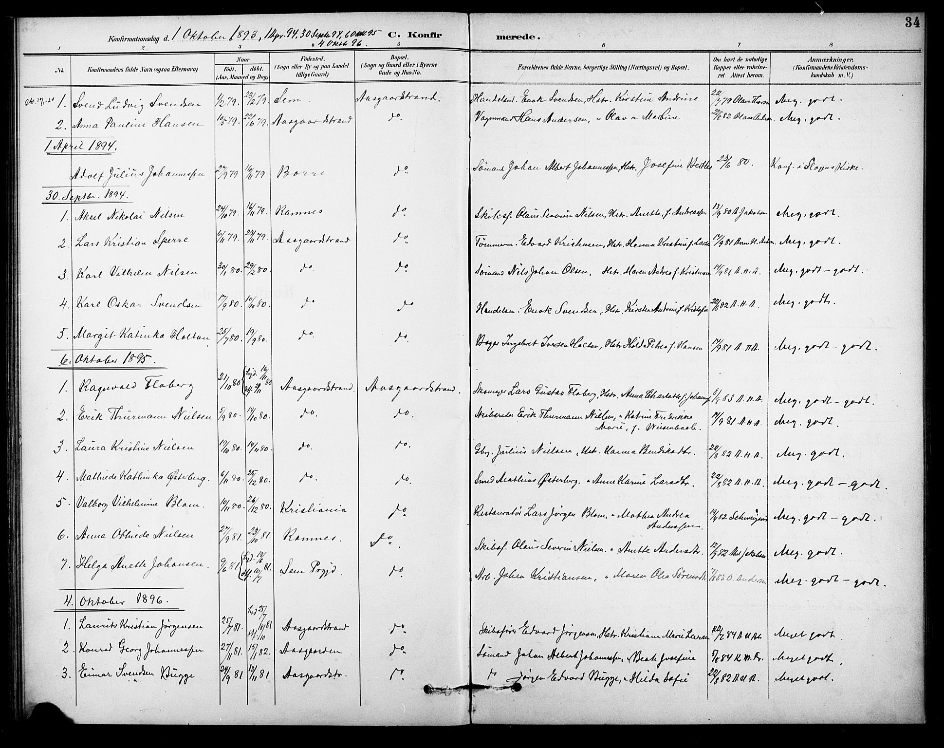 Borre kirkebøker, AV/SAKO-A-338/F/Fb/L0002: Parish register (official) no. II 2, 1893-1905, p. 34