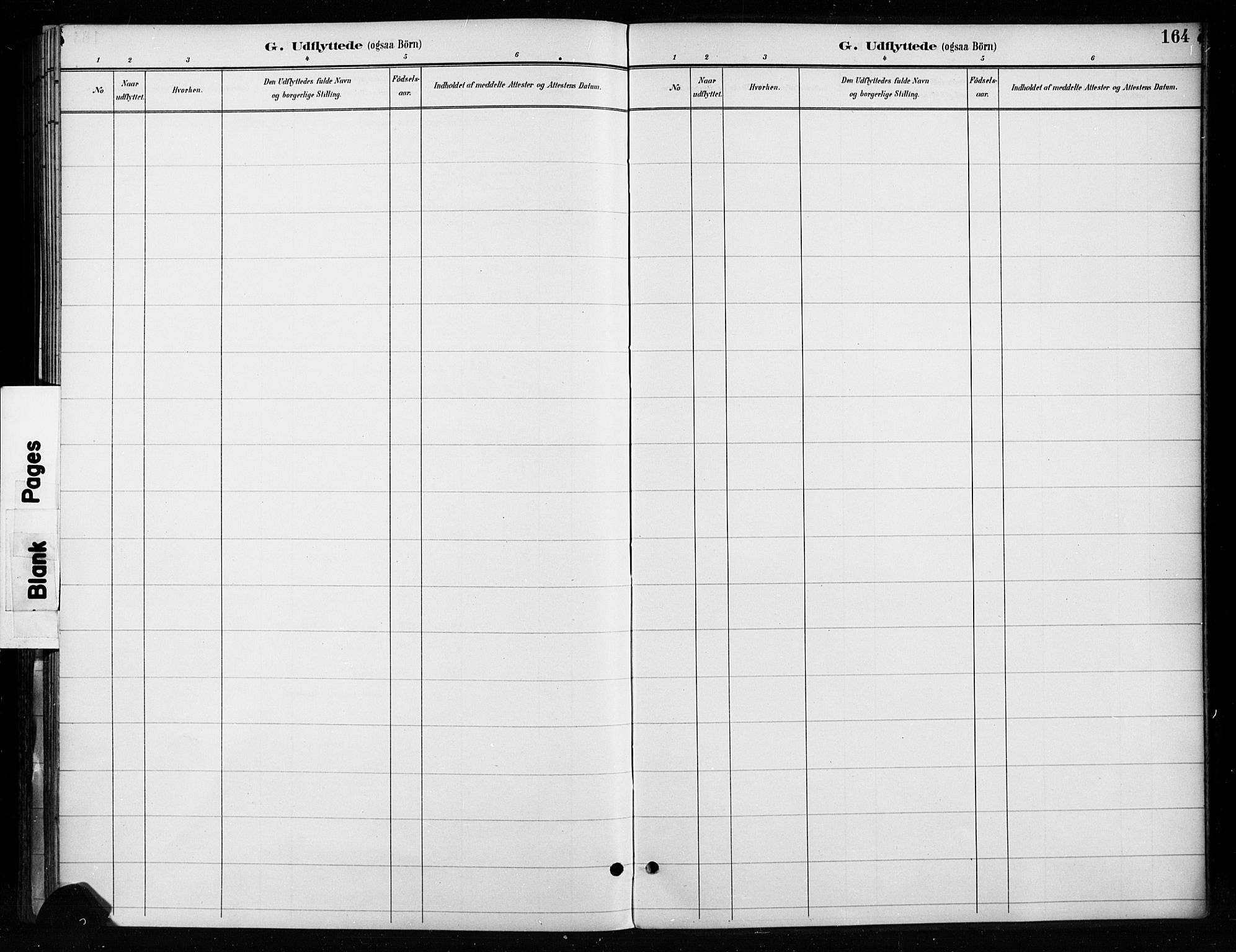 Gran prestekontor, SAH/PREST-112/H/Ha/Haa/L0018: Parish register (official) no. 18, 1889-1899, p. 164