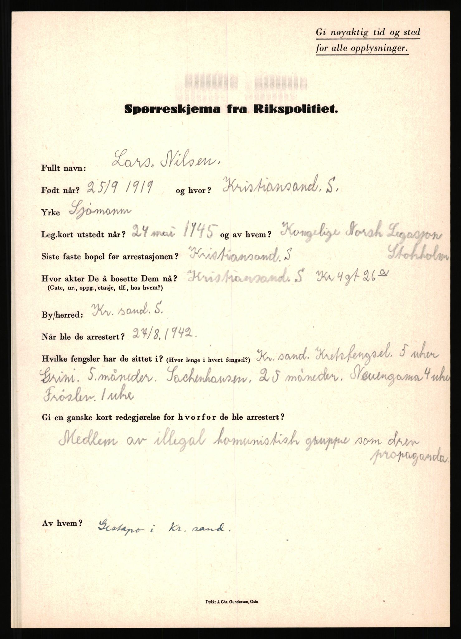 Rikspolitisjefen, AV/RA-S-1560/L/L0012: Mogensen, Øivind - Noraas, Lars, 1940-1945, p. 718