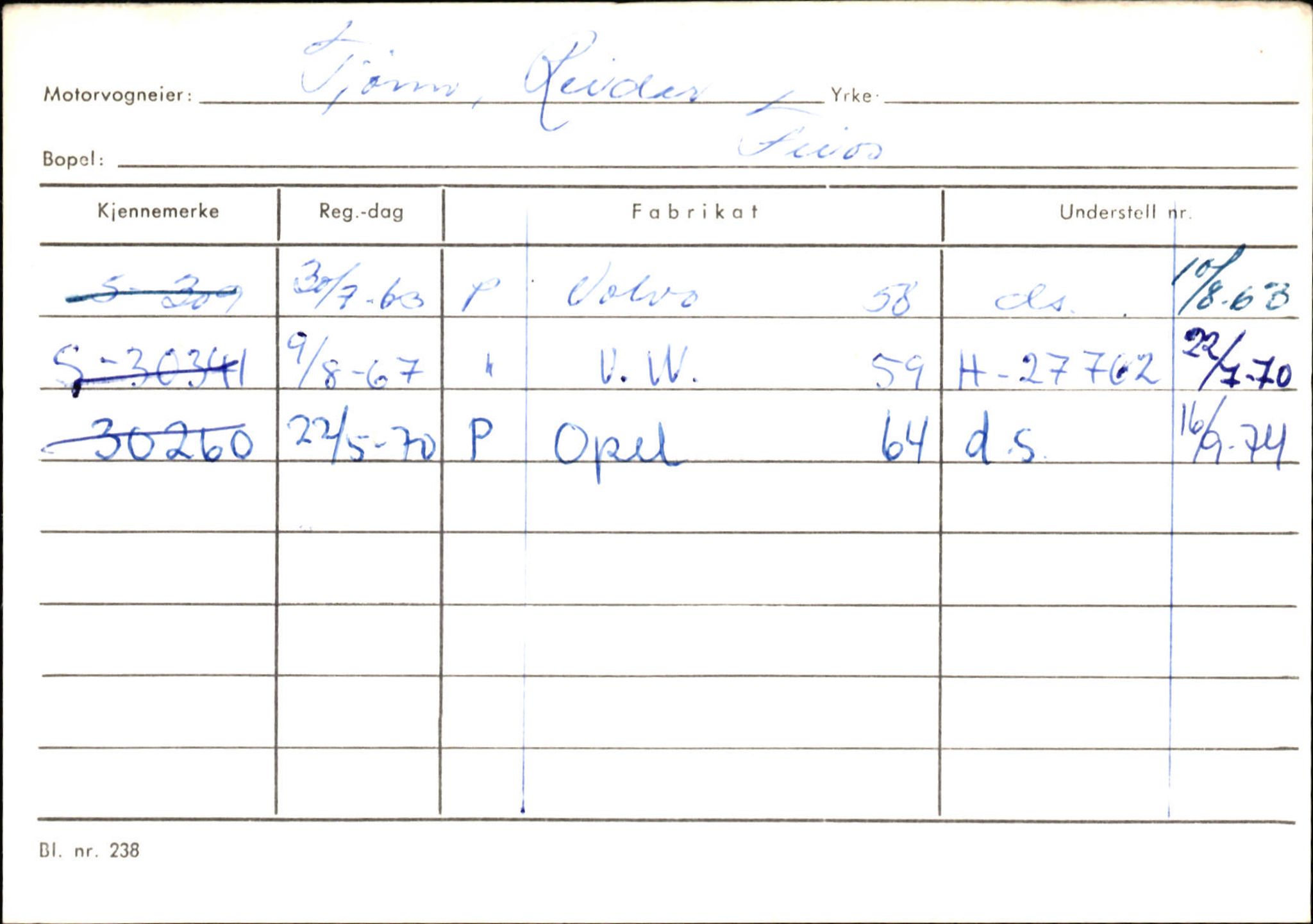 Statens vegvesen, Sogn og Fjordane vegkontor, SAB/A-5301/4/F/L0126: Eigarregister Fjaler M-Å. Leikanger A-Å, 1945-1975, p. 2337