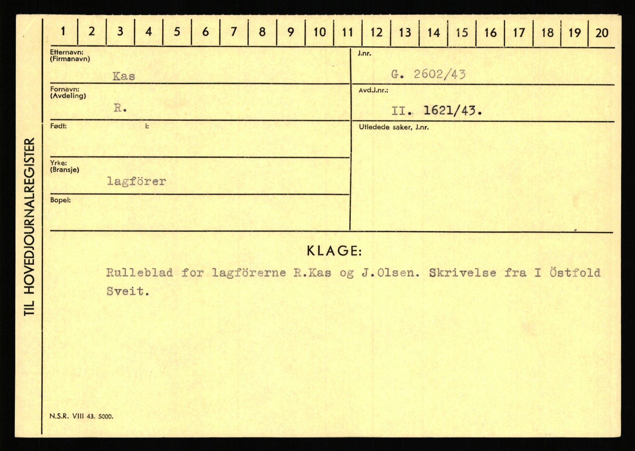 Statspolitiet - Hovedkontoret / Osloavdelingen, AV/RA-S-1329/C/Ca/L0008: Johan(nes)sen - Knoph, 1943-1945, p. 3874