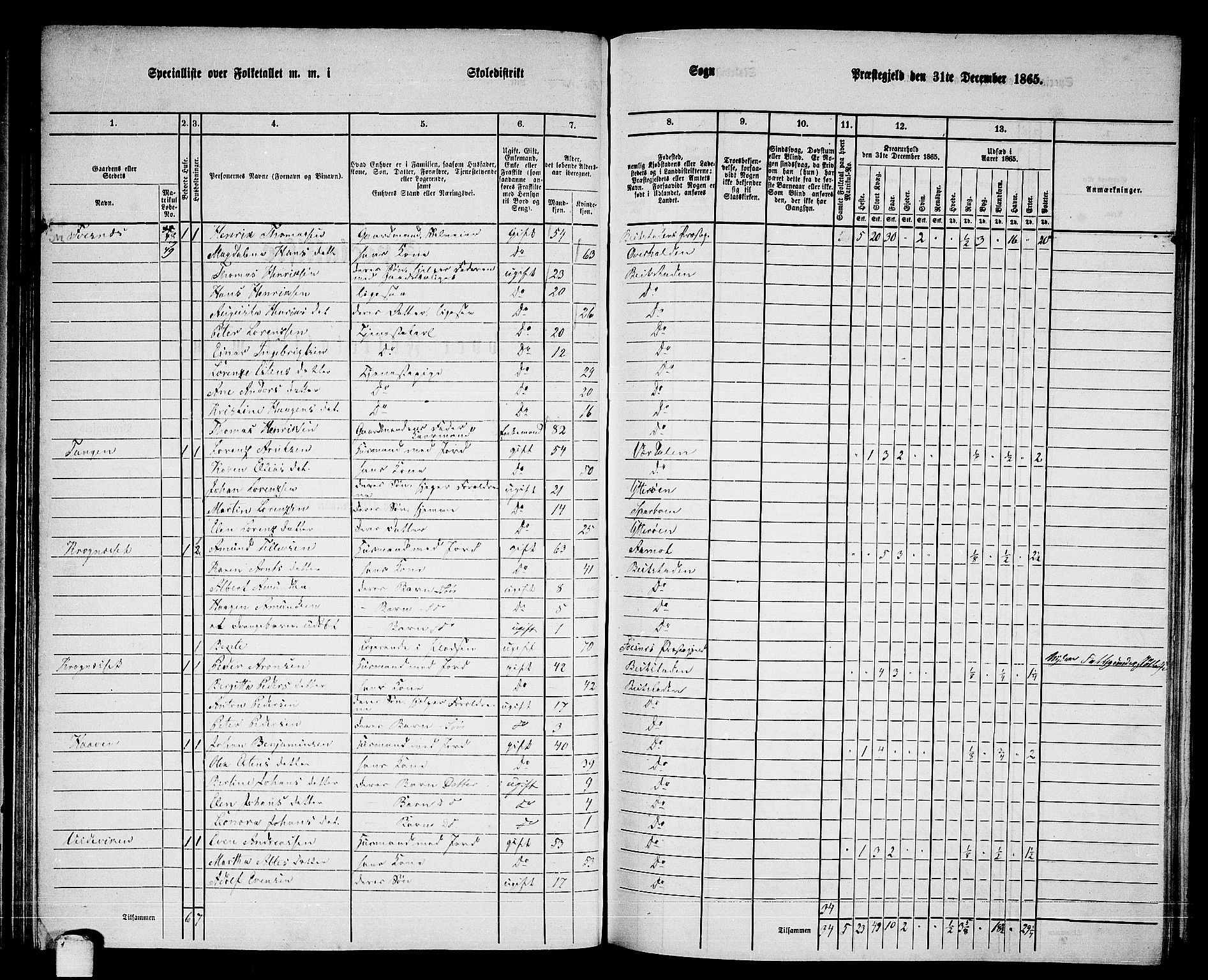 RA, 1865 census for Beitstad, 1865, p. 76